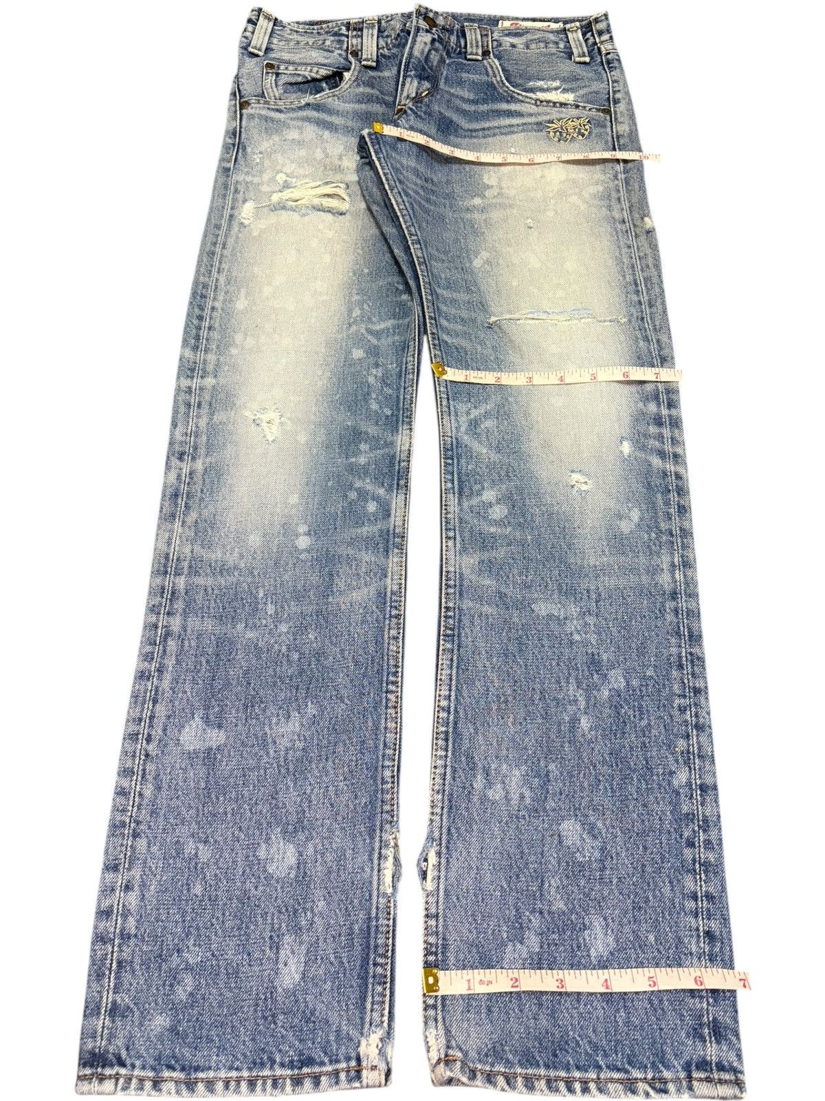 Dsquared2 Vintage Japanese Brand Embroidered Distressed Jeans Size 30" / US 8 / IT 44 - 8 Thumbnail