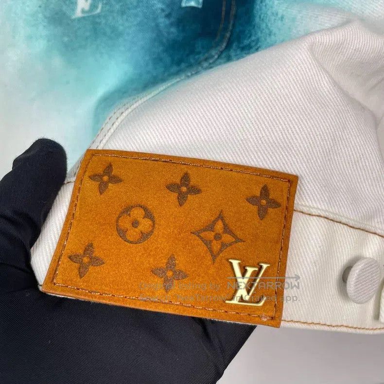 Louis Vuitton Louis Vuitton SS23 Broken Ice Blue Inkjet White Denim Jack Size US M / EU 48-50 / 2 - 4 Thumbnail