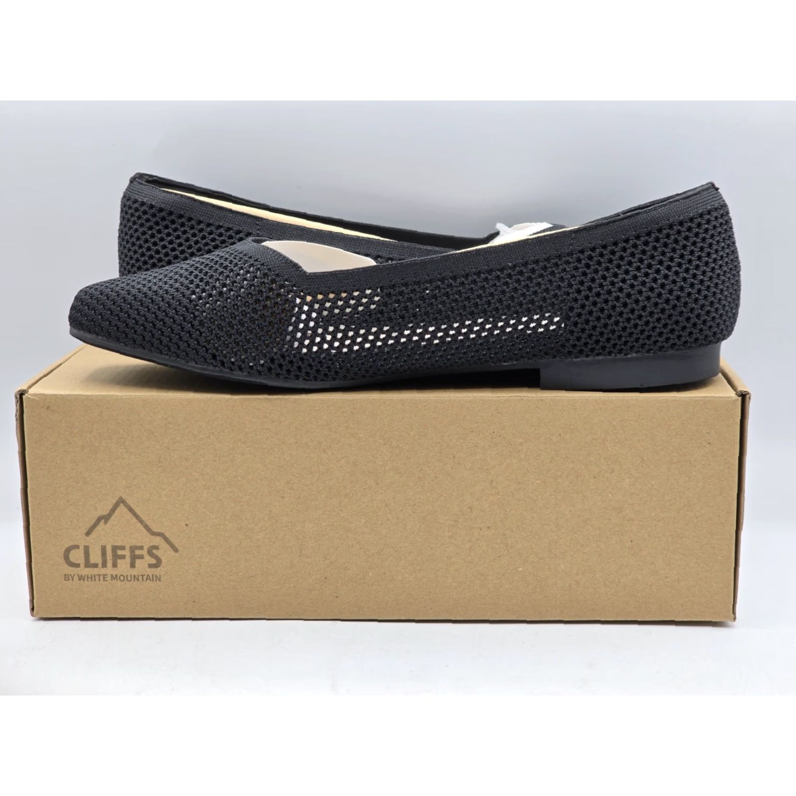 Vintage NIB CLIFFS BY WHITE MOUNTAIN Women’s Beslee Flats - Black/Fabric - Size 11 Size US 11 / IT 41 - 5 Thumbnail
