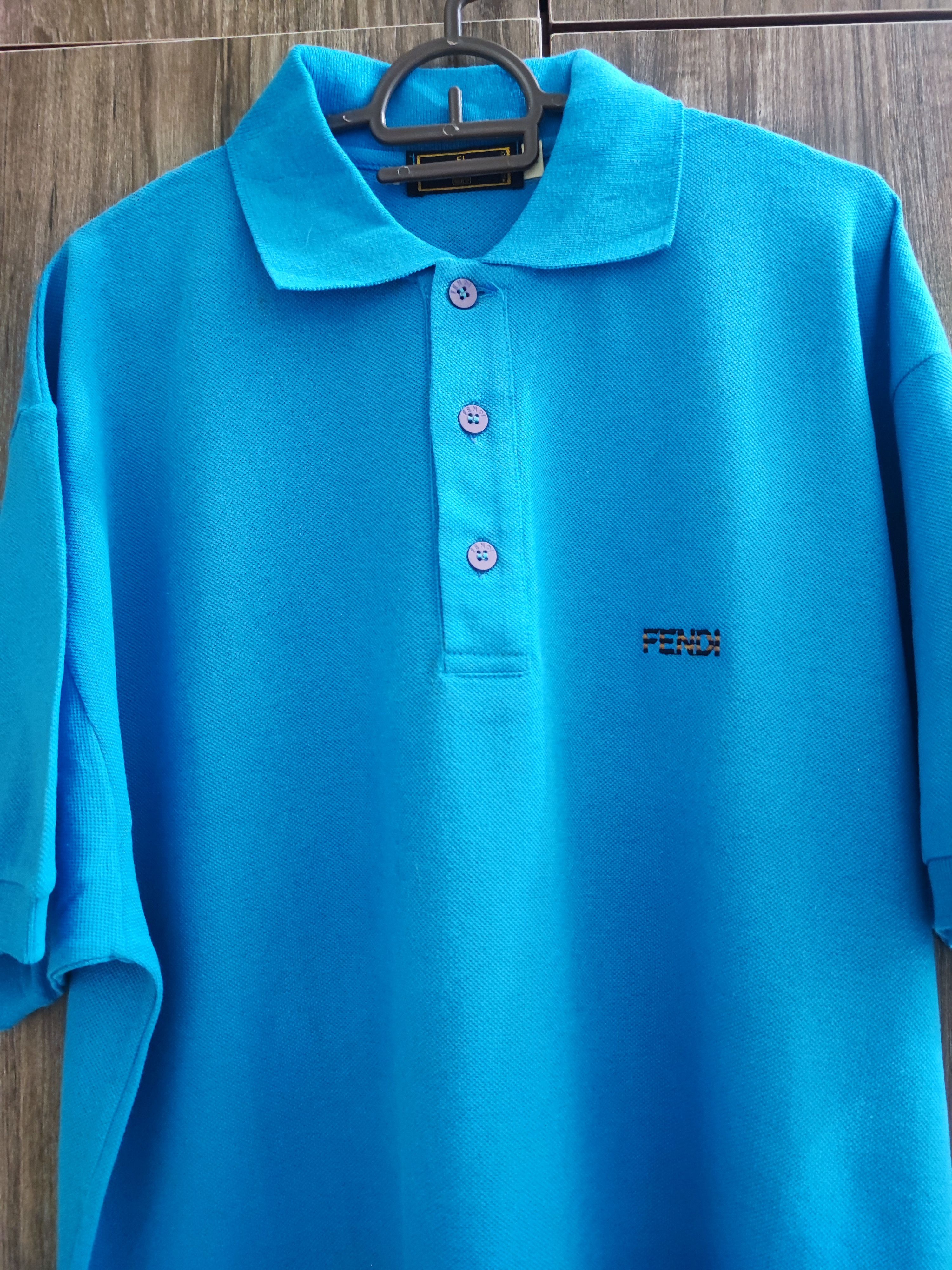 Designer × Fendi Vintage Fendi Embroidered Polo Shirt Size US L / EU 52-54 / 3 - 1 Thumbnail