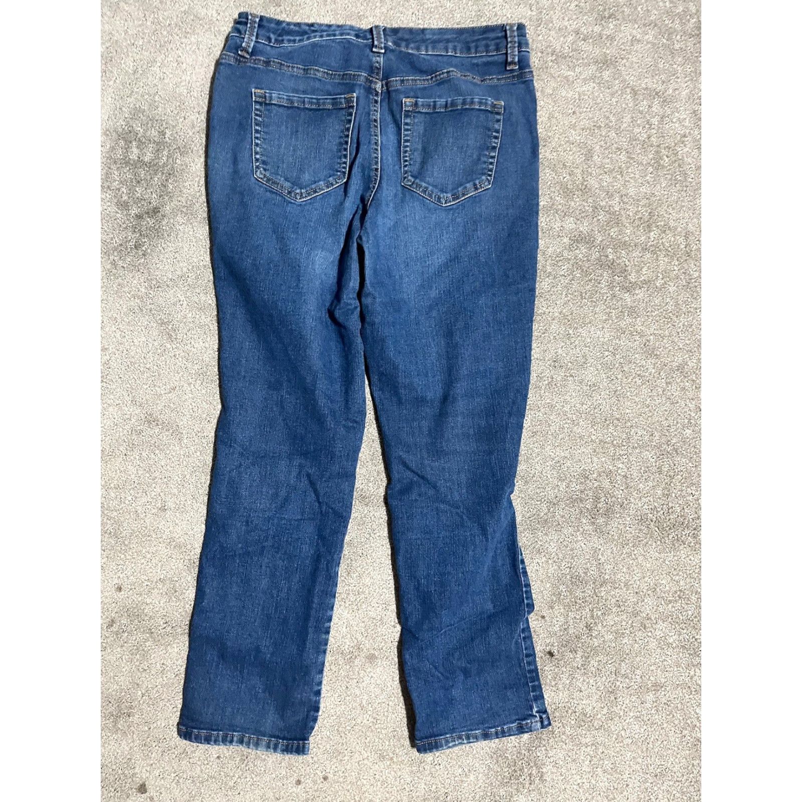 Gloria Vanderbilt Gloria Vanderbilt Amanda Jeans Womens Size 10 Blue Straight Leg Medium Wash High Rise Regular Fit Size 32" / US 10 / IT 46 - 3 Thumbnail