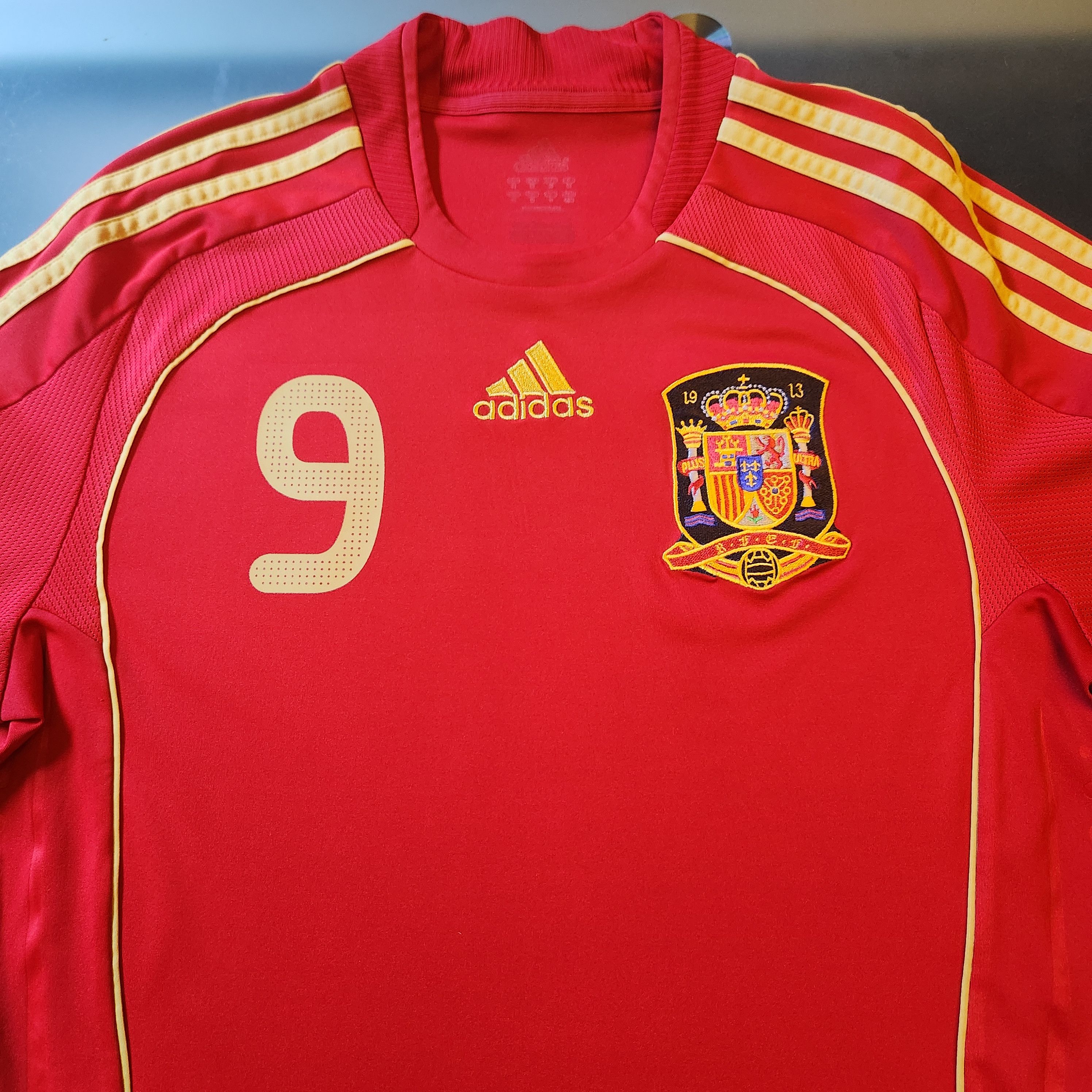 Adidas Authentic Retro Spain TORRES Euro 2008-2009 Home Jersey Size US M / EU 48-50 / 2 - 7 Thumbnail