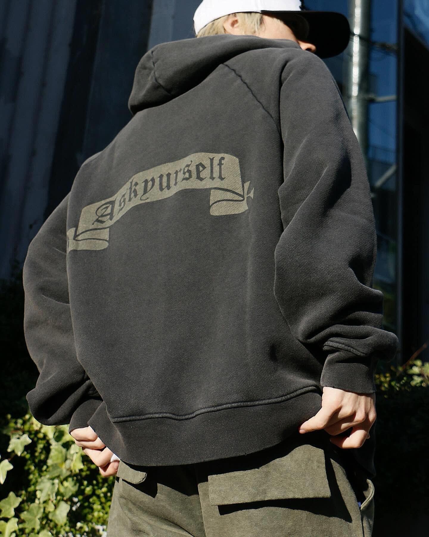 Askyurself Washed Black Banned Repaired Logo Oversized Raglan Hoodie Size US S / EU 44-46 / 1 - 4 Thumbnail