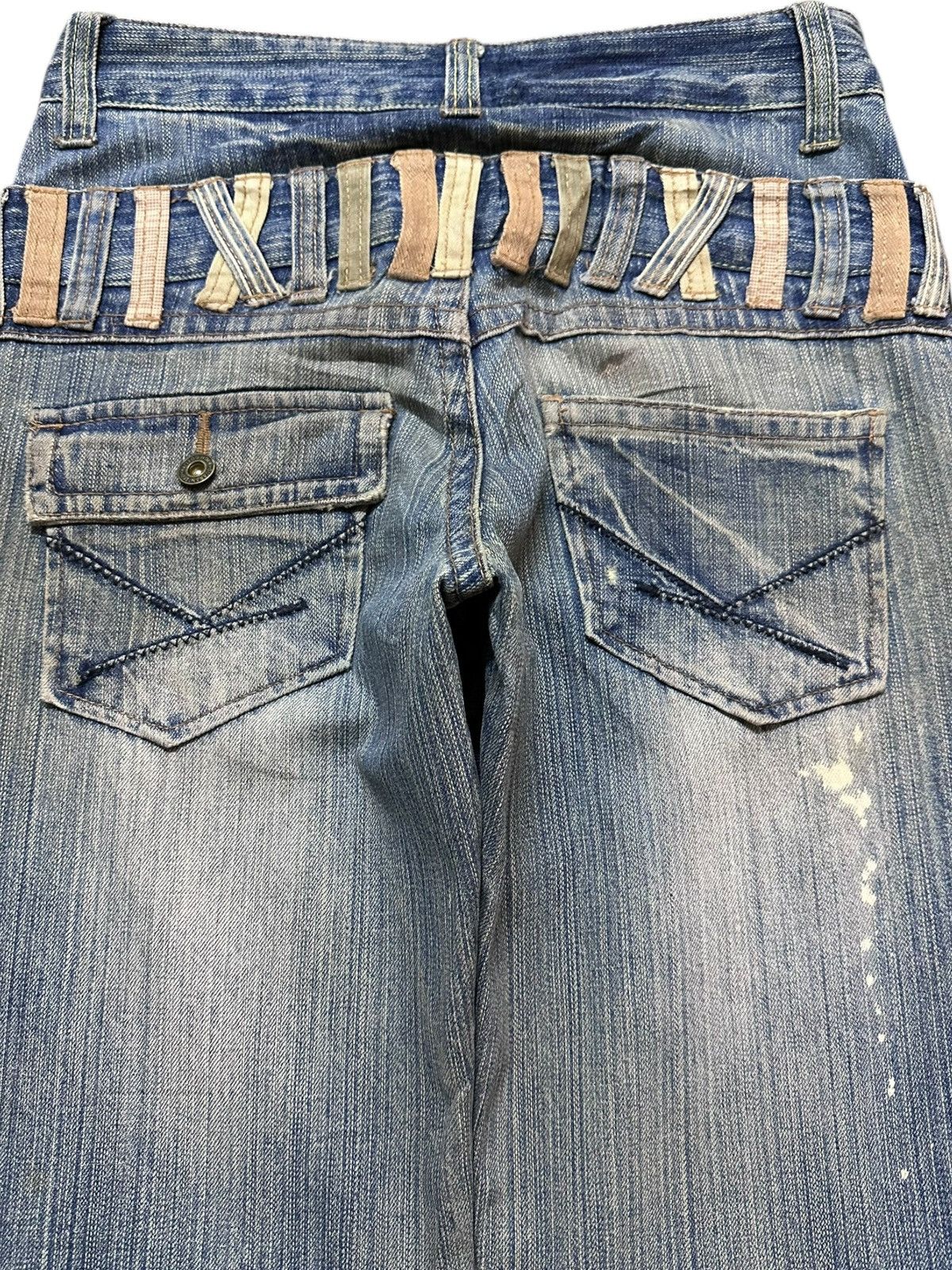 Japanese Brand Vintage Japanese Brand Double Waist Faded Grunge Denim Size US 30 / EU 46 - 6 Thumbnail