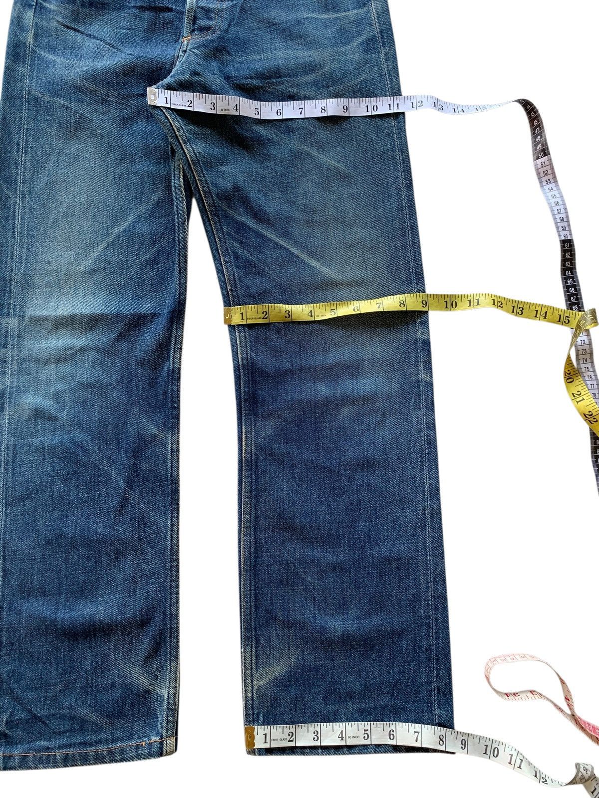 A.P.C. A.P.C SELVEDGE FADED & RUSTY JAPANESE DISTRESSED DENIM Size US 29 - 20 Thumbnail