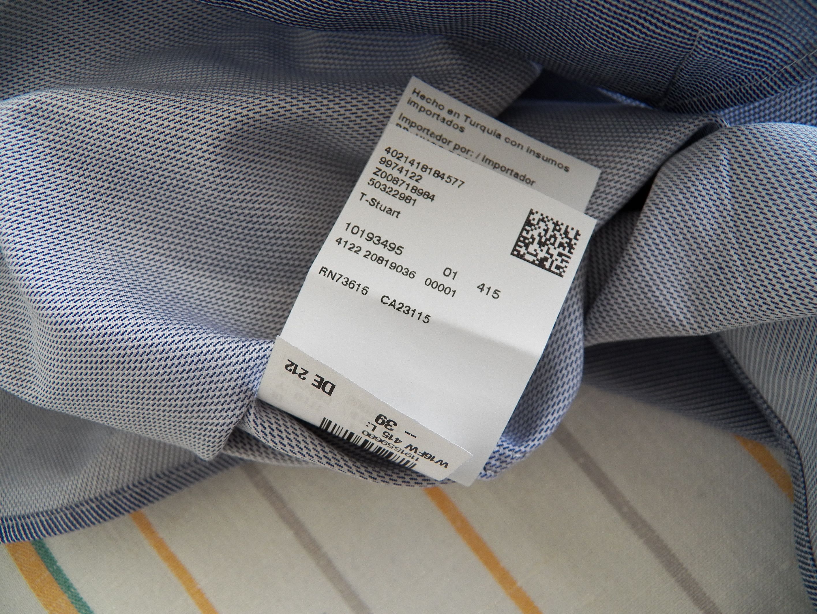 Hugo Boss Hugo Boss Tailored Mens Dress Shirt Size 39 15.5 Pinstripe Size 40R - 5 Thumbnail