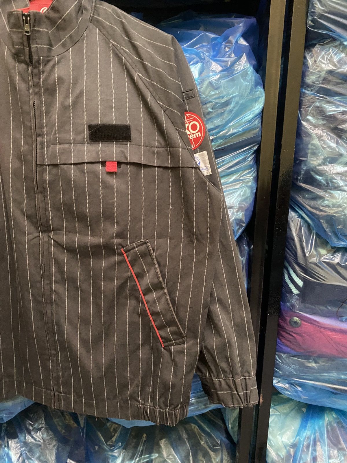 Coca Cola Vintage Coca-Cola Pinstripe Black Blouson Jacket Size US XL / EU 56 / 4 - 4 Thumbnail