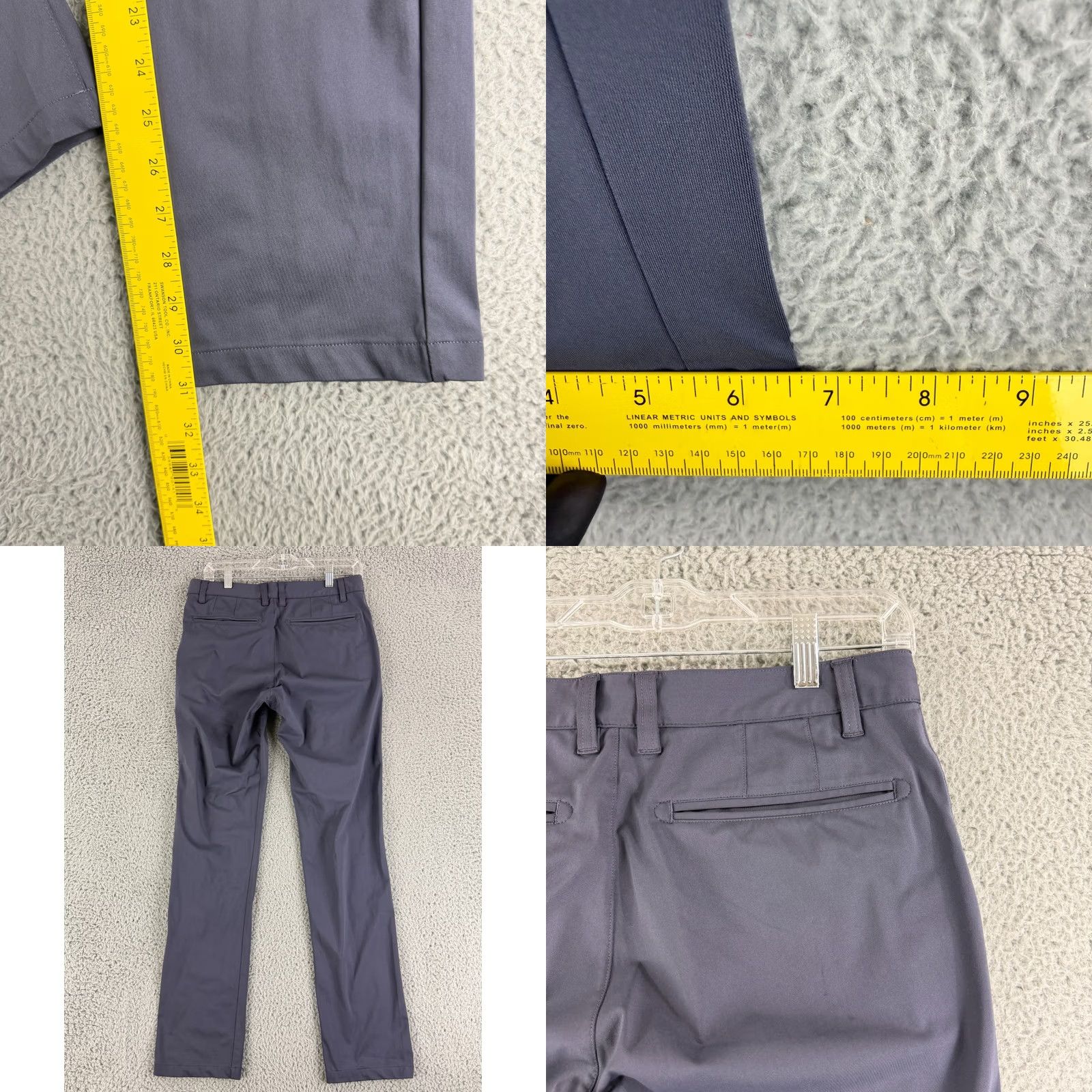 Rhone Rhone Commuter Slim Pant Mens Size 30 Gray Straight Leg Lightweight Stretch Chino Pants Modern Fit Men’s Regular 30 Inseam 31" Gray Size US 30 / EU 46 - 8 Thumbnail