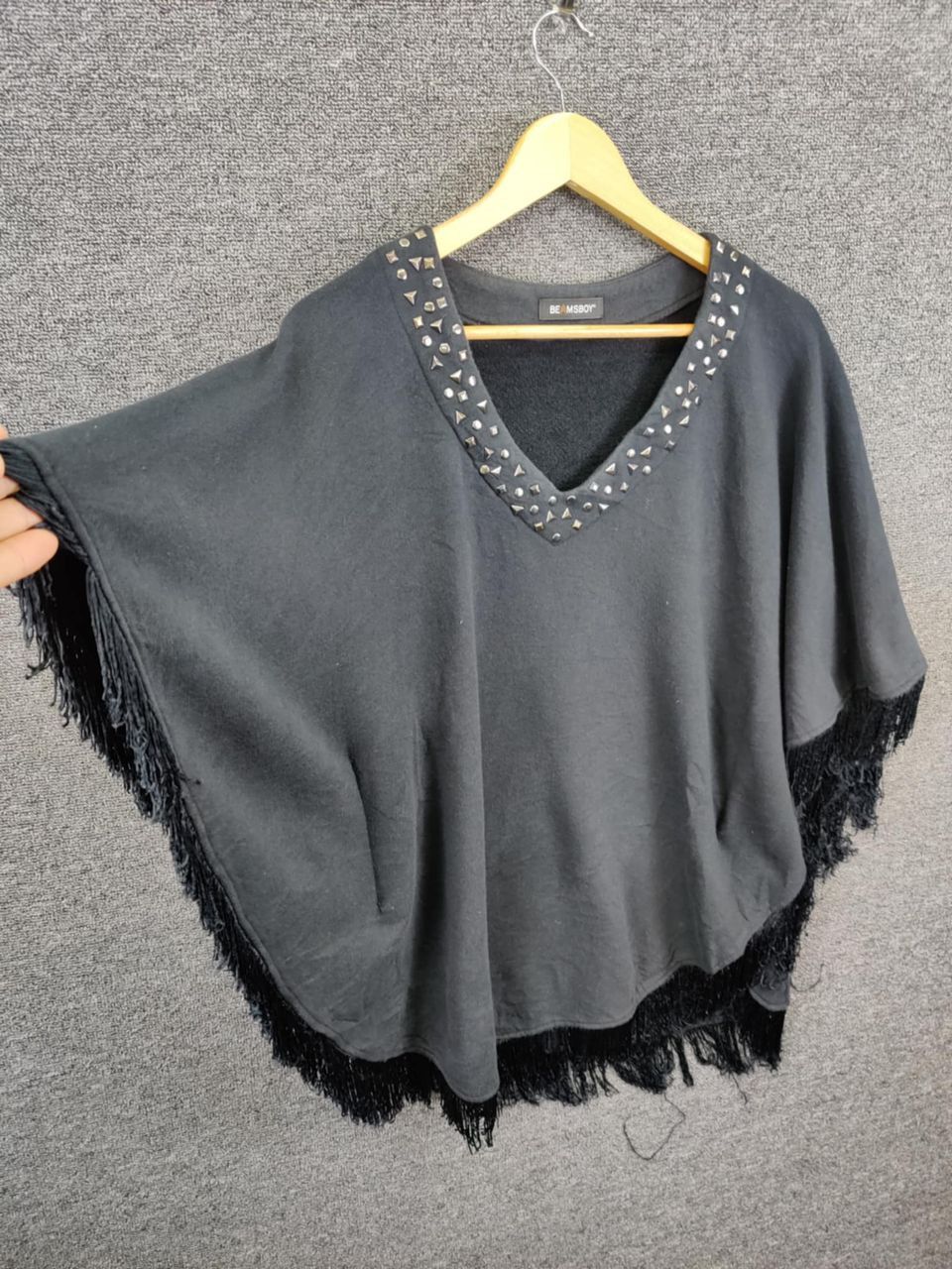 Beams Plus Vintage Beams Boy Studded Fringe Poncho Size US XL / EU 56 / 4 - 5 Thumbnail