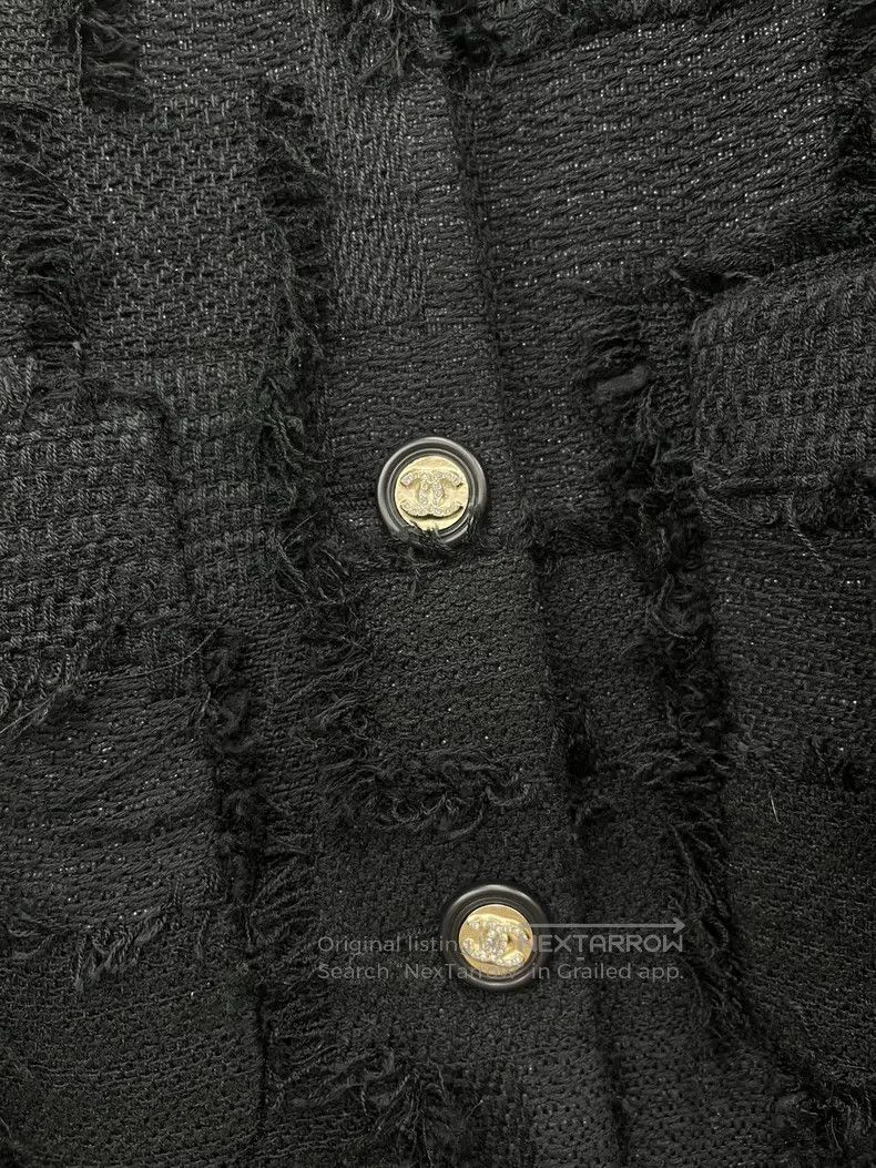 Chanel Chanel 21S spring black tassel four-pocket jacket Size XS / US 0-2 / IT 36-38 - 2 Thumbnail