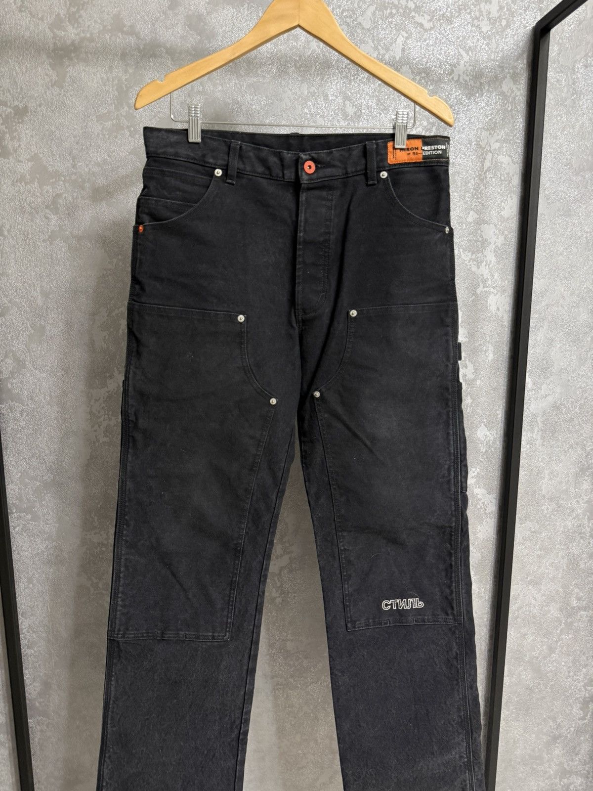 Heron Preston Heron Preston Carpenter Black Jeans Size US 33 - 2 Thumbnail