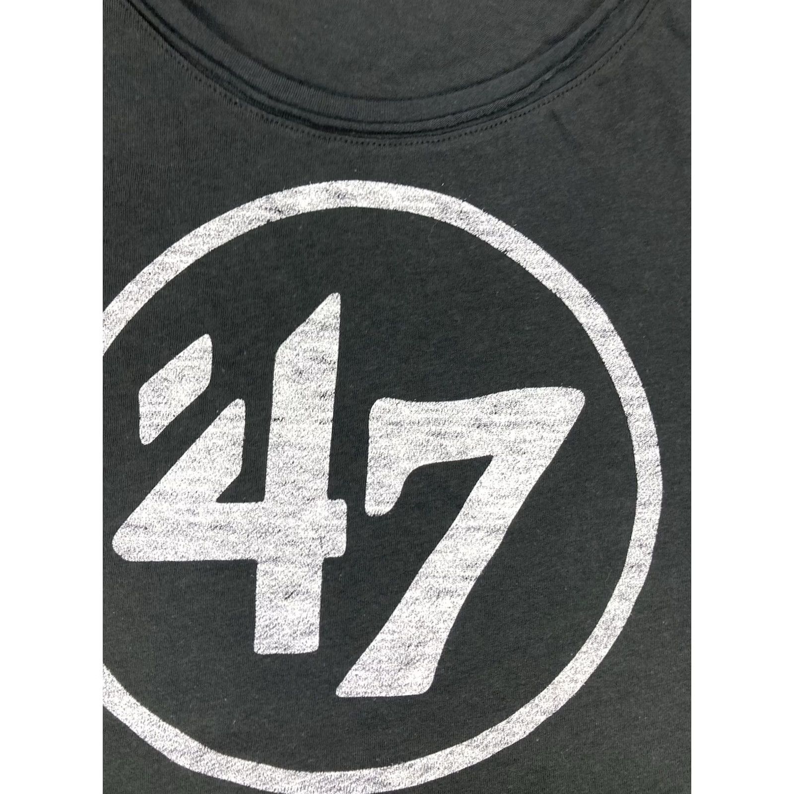 47 47 Logo Graphic T-shirt Women Large Charcoal Black Short Sleeve Shirt Size L / US 10 / IT 46 - 2 Thumbnail