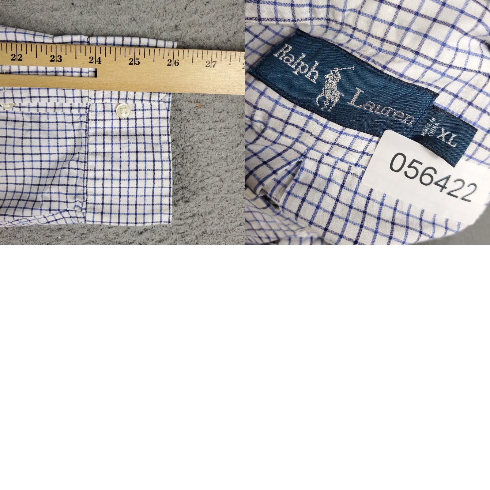 Ralph Lauren Ralph Lauren Casual Button-Up Shirt Mens XL Blue White Check Long Sleeve Size US XL / EU 56 / 4 - 8 Thumbnail