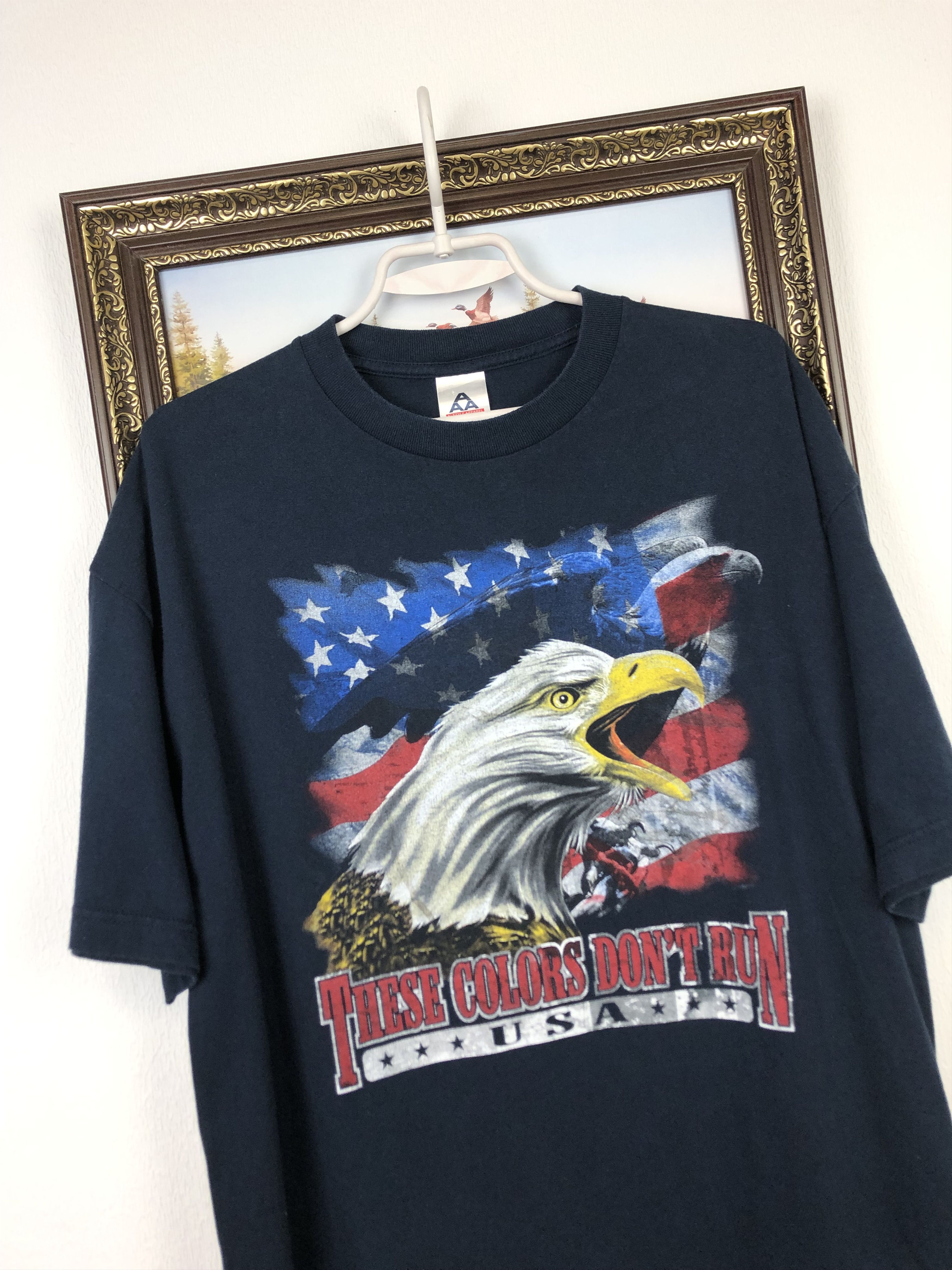 Vintage Vintage American Eagle USA Patriotic Tee Shirt Print Jersey Size US XL / EU 56 / 4 - 4 Thumbnail