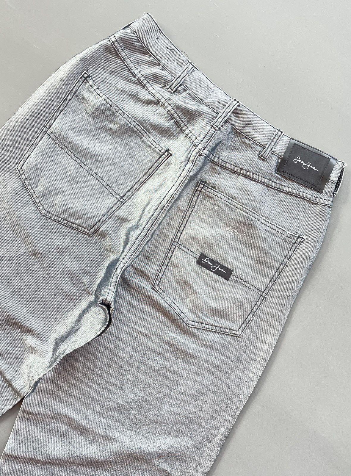 Sean John Sean John Shiny Silver Baggy Jeans (P62) Size US 32 / EU 48 - 1 Thumbnail