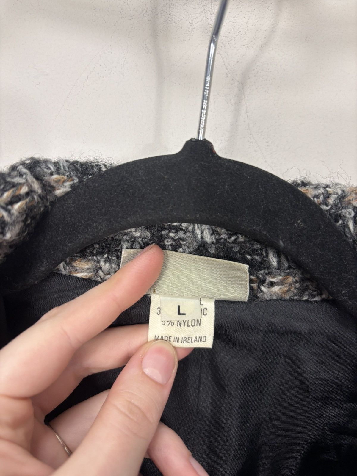 Other Vintage Weave Of The Irish Women’s Wool Blend Tweed Jacket Size L / US 10 / IT 46 - 13 Thumbnail