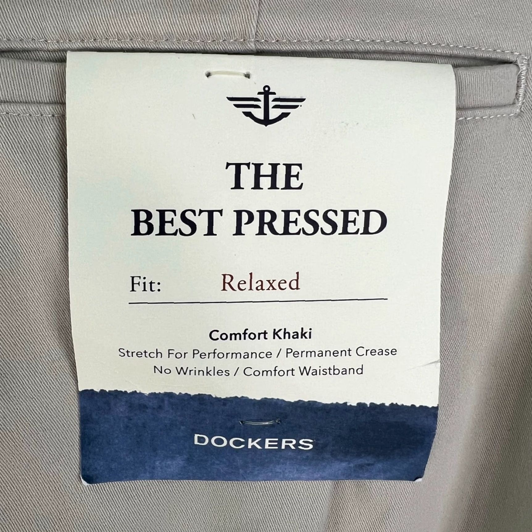 Dockers VINTAGE? No—But New Dockers Relaxed Fit Chino Pants Mens Size 36 Regular Beige 100% Cotton Flat Front Inseam 32" Straight Leg Work Casual Dresswear Size US 36 / EU 52 - 6 Thumbnail