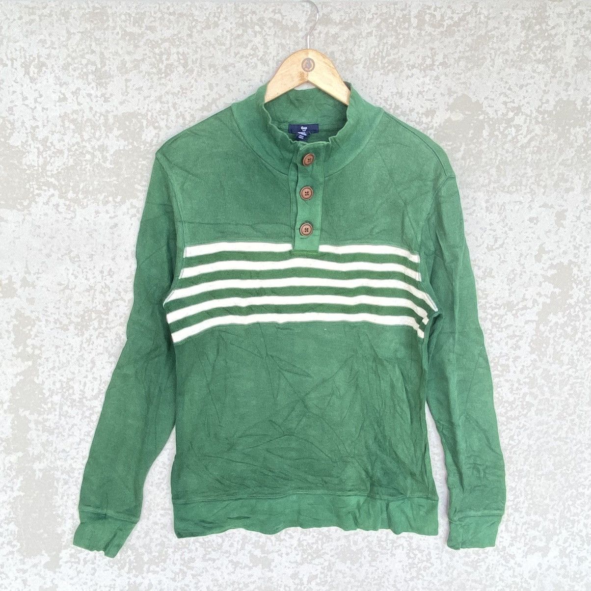 Other Vintage Gap Long Sleeve Button T-Shirt Green Pullover Size M Size M / US 6-8 / IT 42-44 - 1 Thumbnail