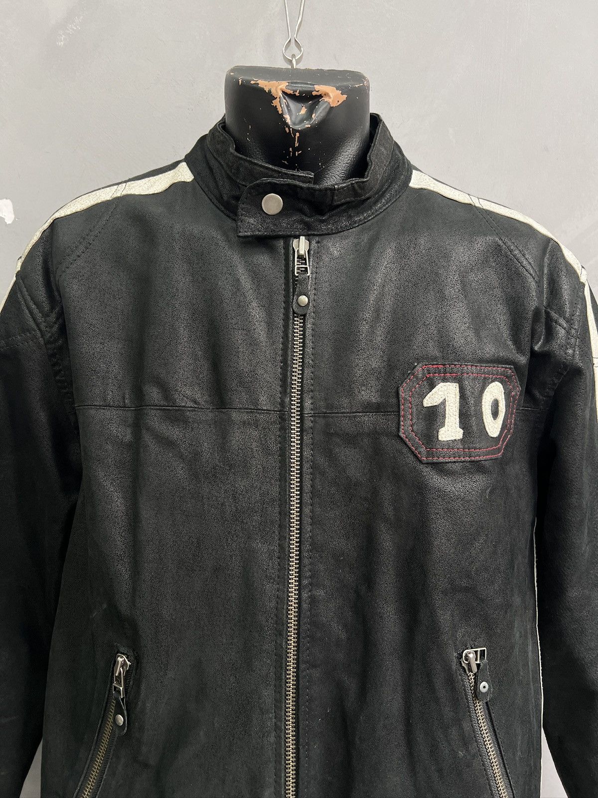 PPFM Archive black racing moto leather jacket marlboro style Size US L / EU 52-54 / 3 - 2 Thumbnail