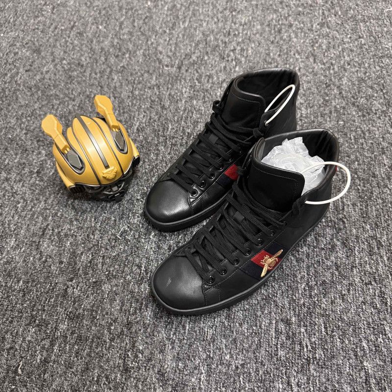 Gucci Gucci Black Ace High-Top Sneakers for Men 0079 Size US 7.5 / EU 40-41 - 1 Thumbnail