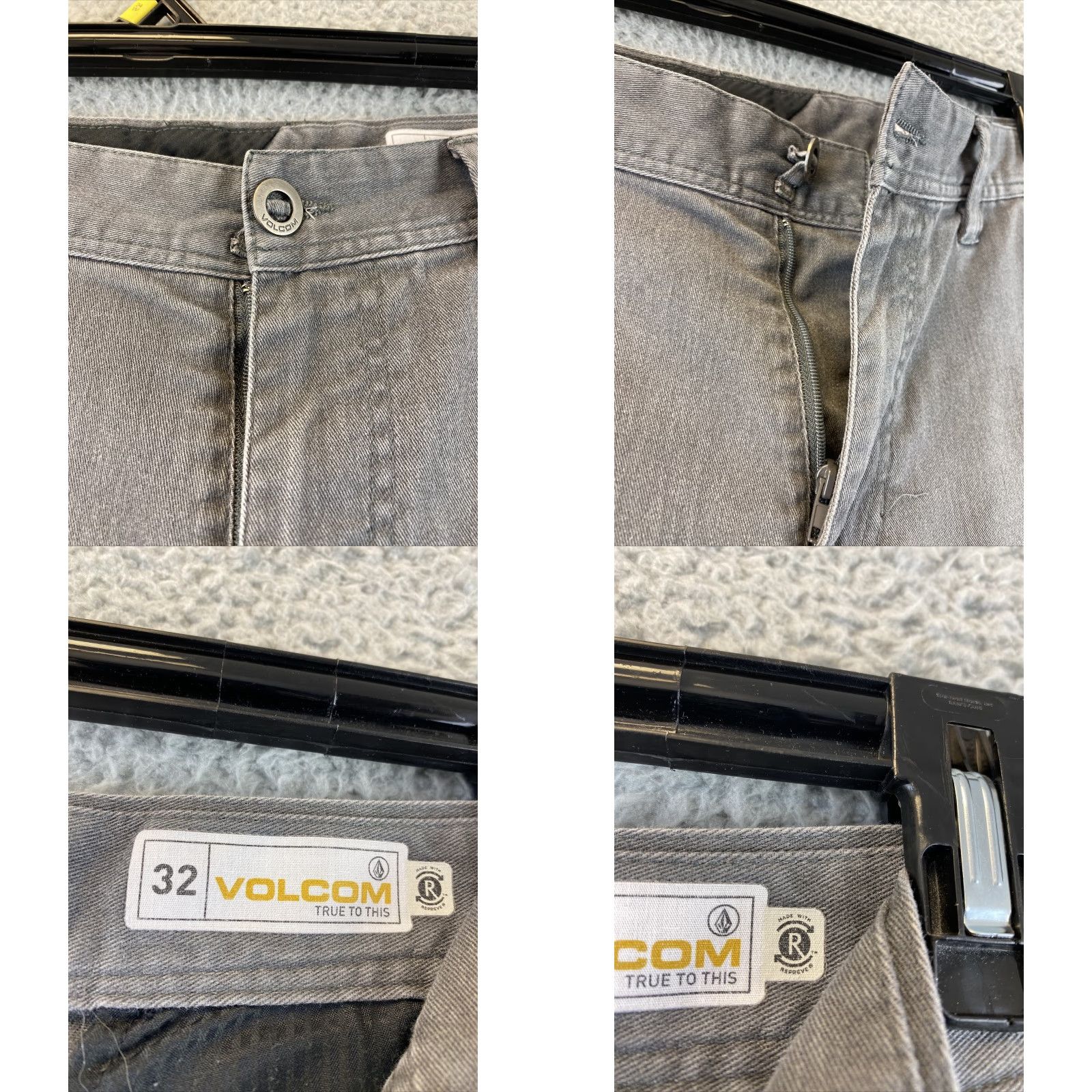 Volcom VOLCOM Mens Shorts Chino Flat Front 34 Gray Regular Inseam 9in Casual Outdoor Sports Pockets Size 34 I2-91-46 Size US 34 / EU 50 - 8 Thumbnail