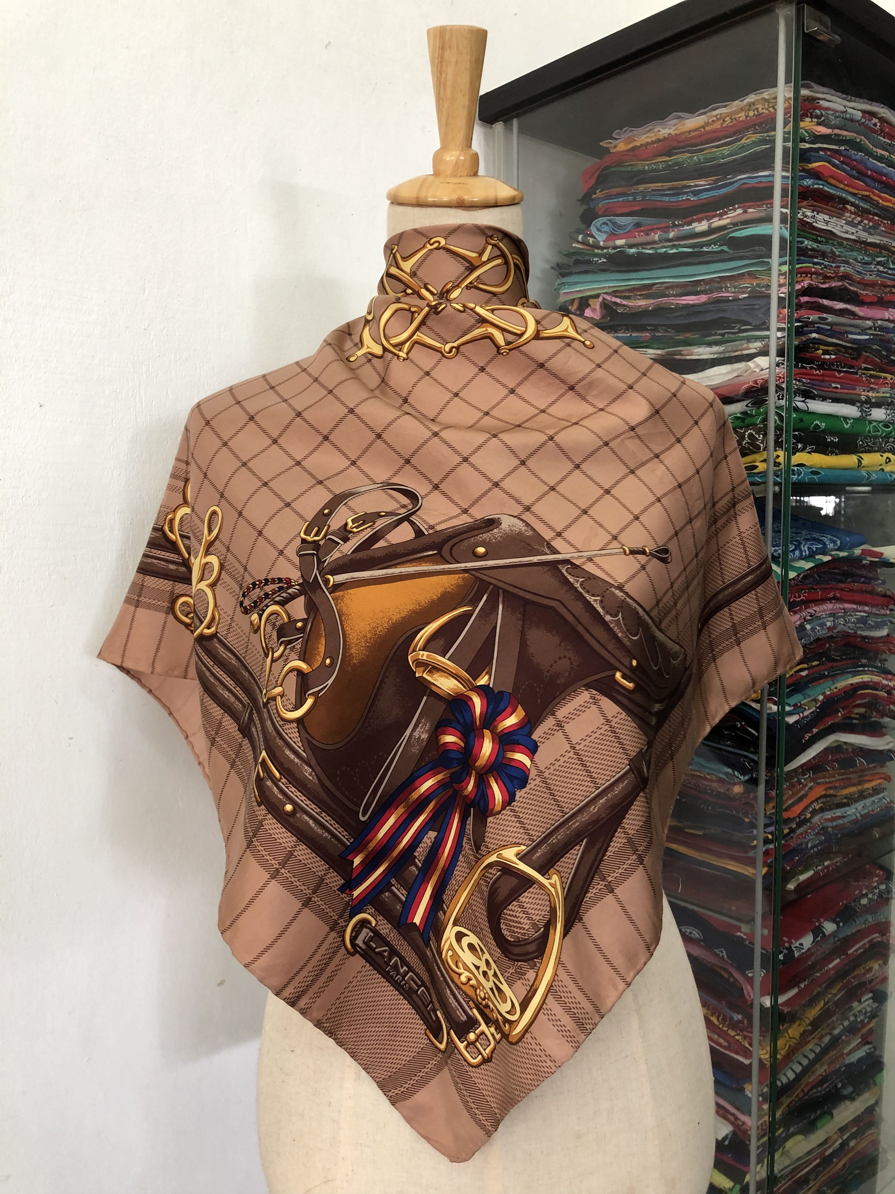 Lancel × Vintage Vintage Lancel Silk Scarf Size ONE SIZE - 1 Thumbnail