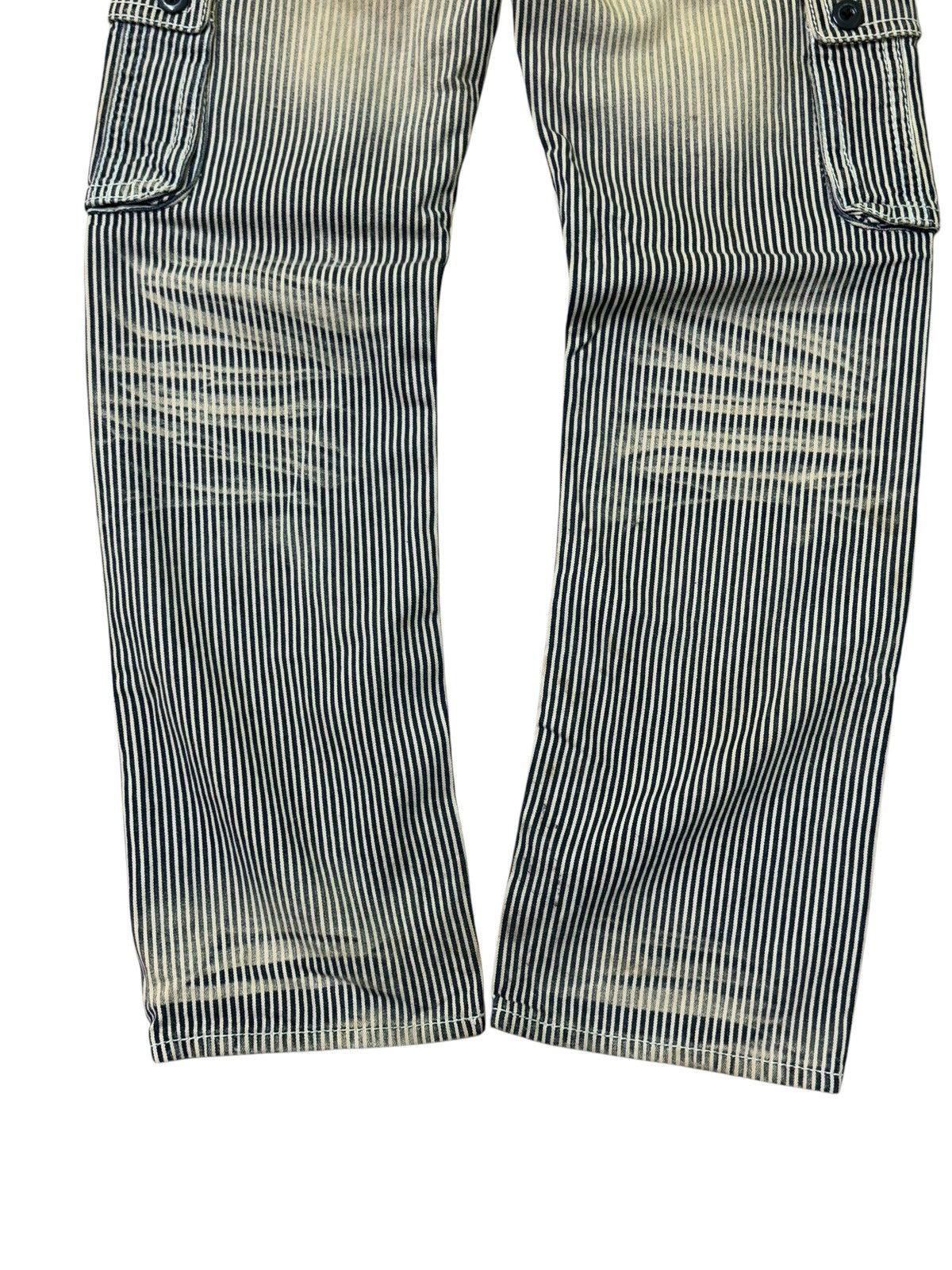Japanese Brand HICKORY BLUE MOON BLUE CARGO ACID WASHED DISTRESSED JEANS Size US 32 / EU 48 - 13 Thumbnail
