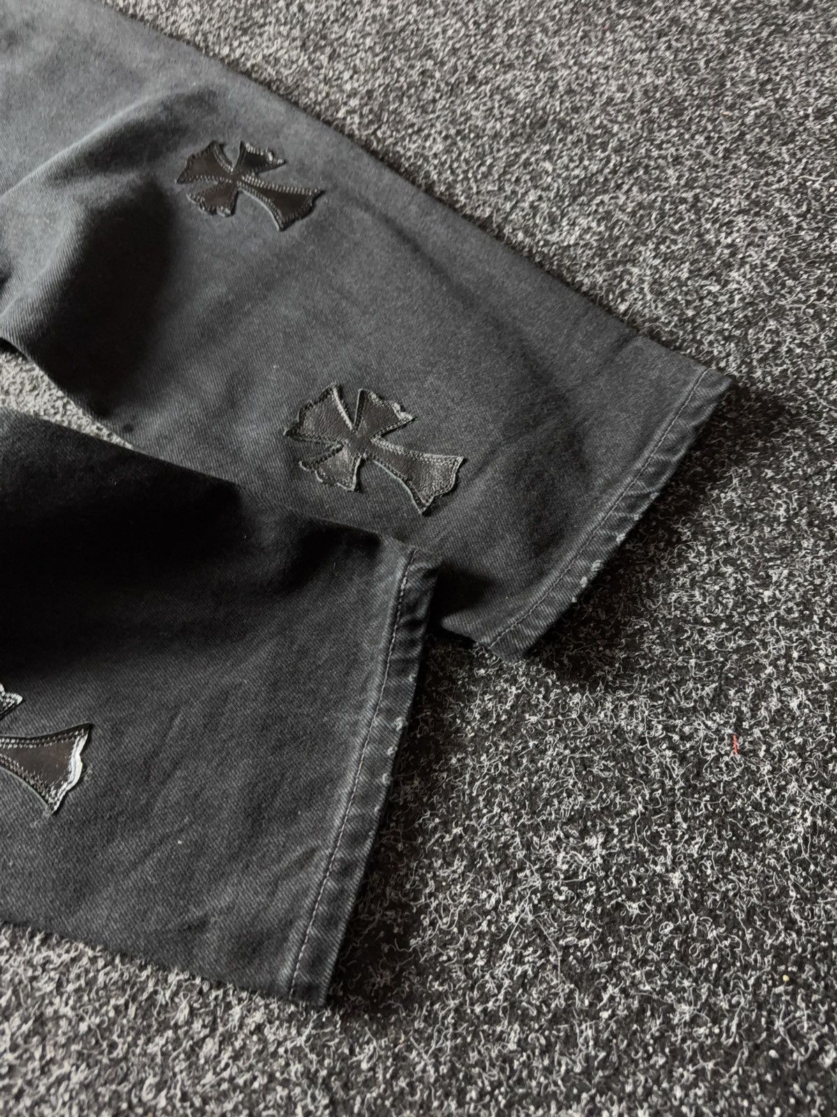 Vintage Vintage 90s Custom Chrome Hearts Style Cross Denim Jeans Size US 33 - 16 Thumbnail