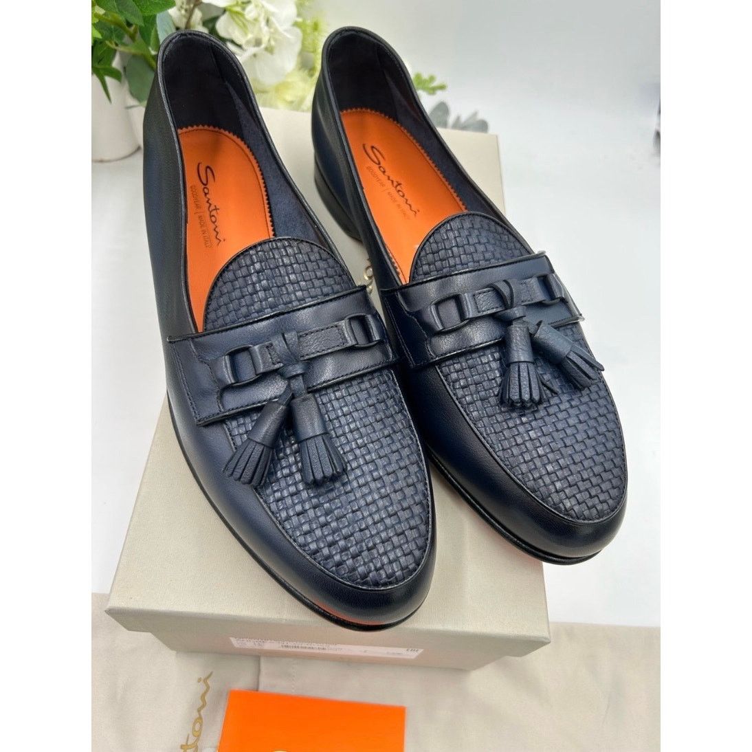 Santoni Men's Santoni, Andrea, tassel leather loafers size 12 US Size US 12 / EU 45 - 2 Thumbnail