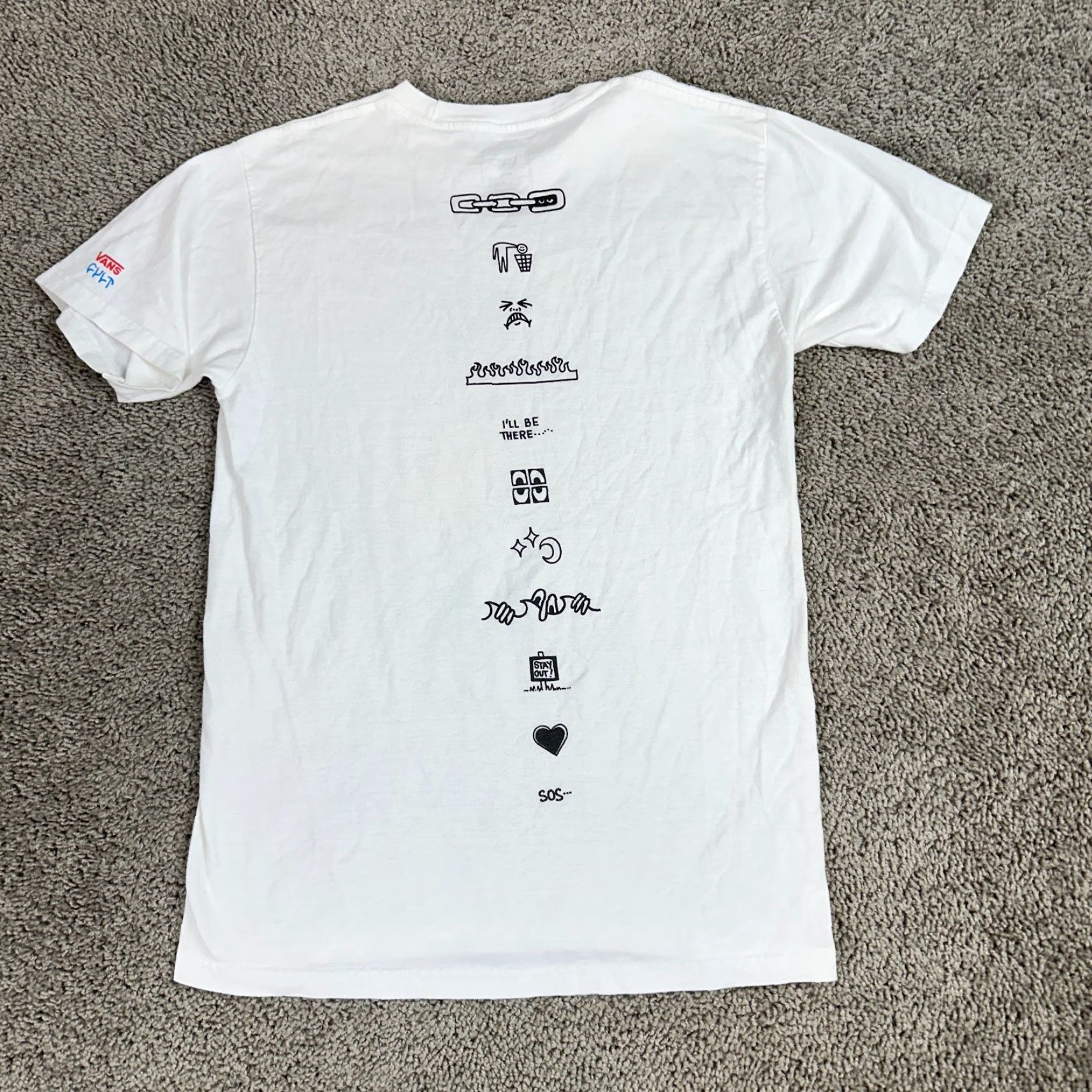 Vans VANS Shirt Mens Small White CULT Send Rescue Skater Short Sleeve Shirt Mens Small White Size US S / EU 44-46 / 1 - 2 Thumbnail