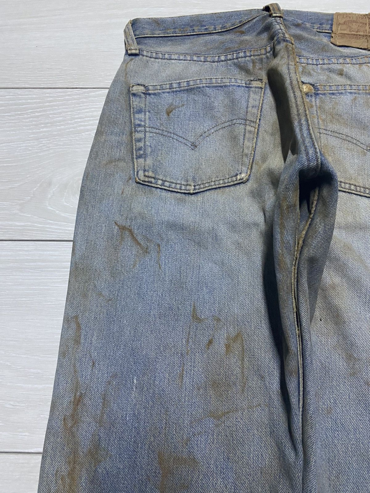 Levi's Levis 501 70s ButtonFly 6 Crazy Mud Wash Rusty Selvedge Size US 28 / EU 44 - 7 Thumbnail