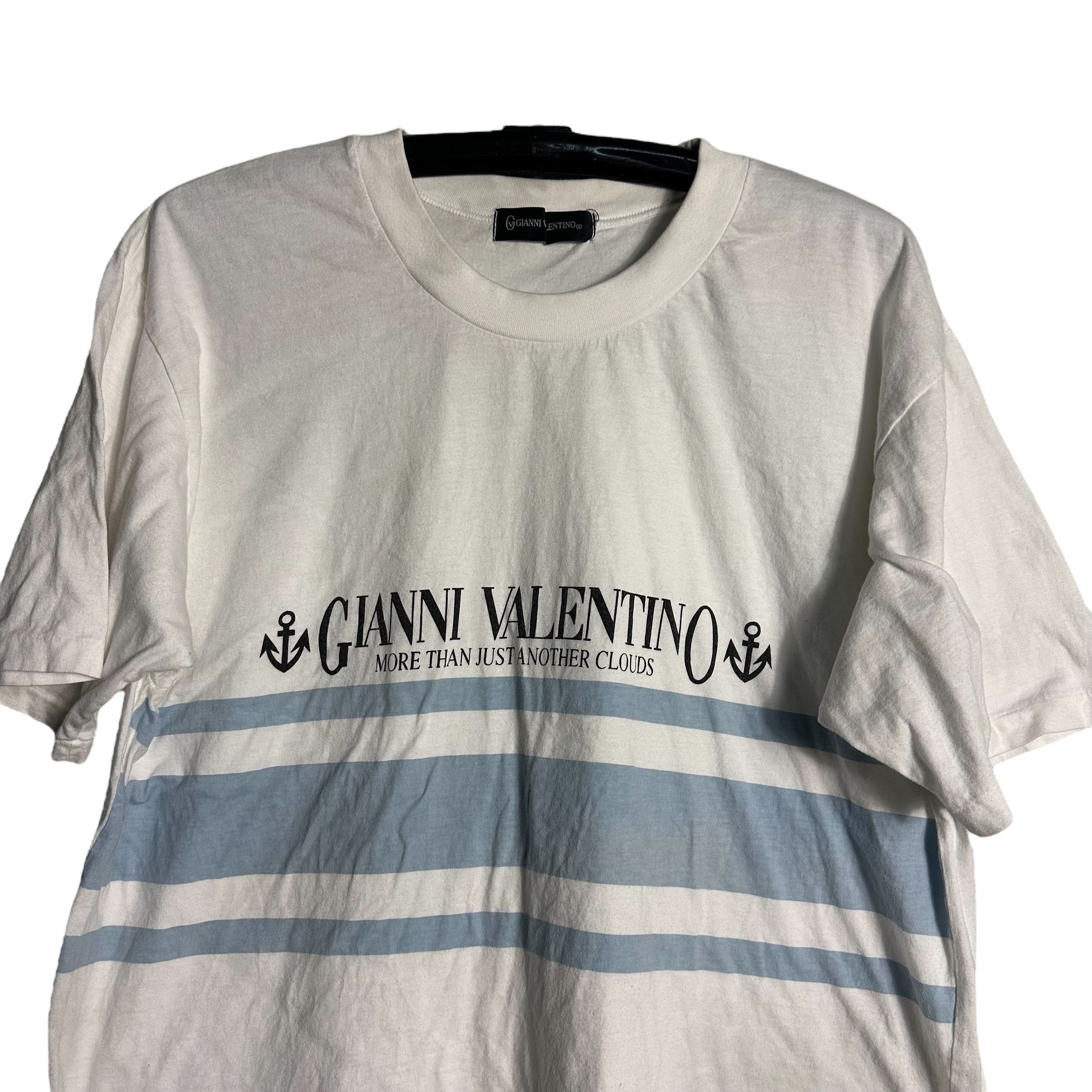 Gianni Valentino 🔥RARE🔥Vtg Gianni Valentino Stripes T-shirt Single Stich Size US L / EU 52-54 / 3 - 2 Thumbnail