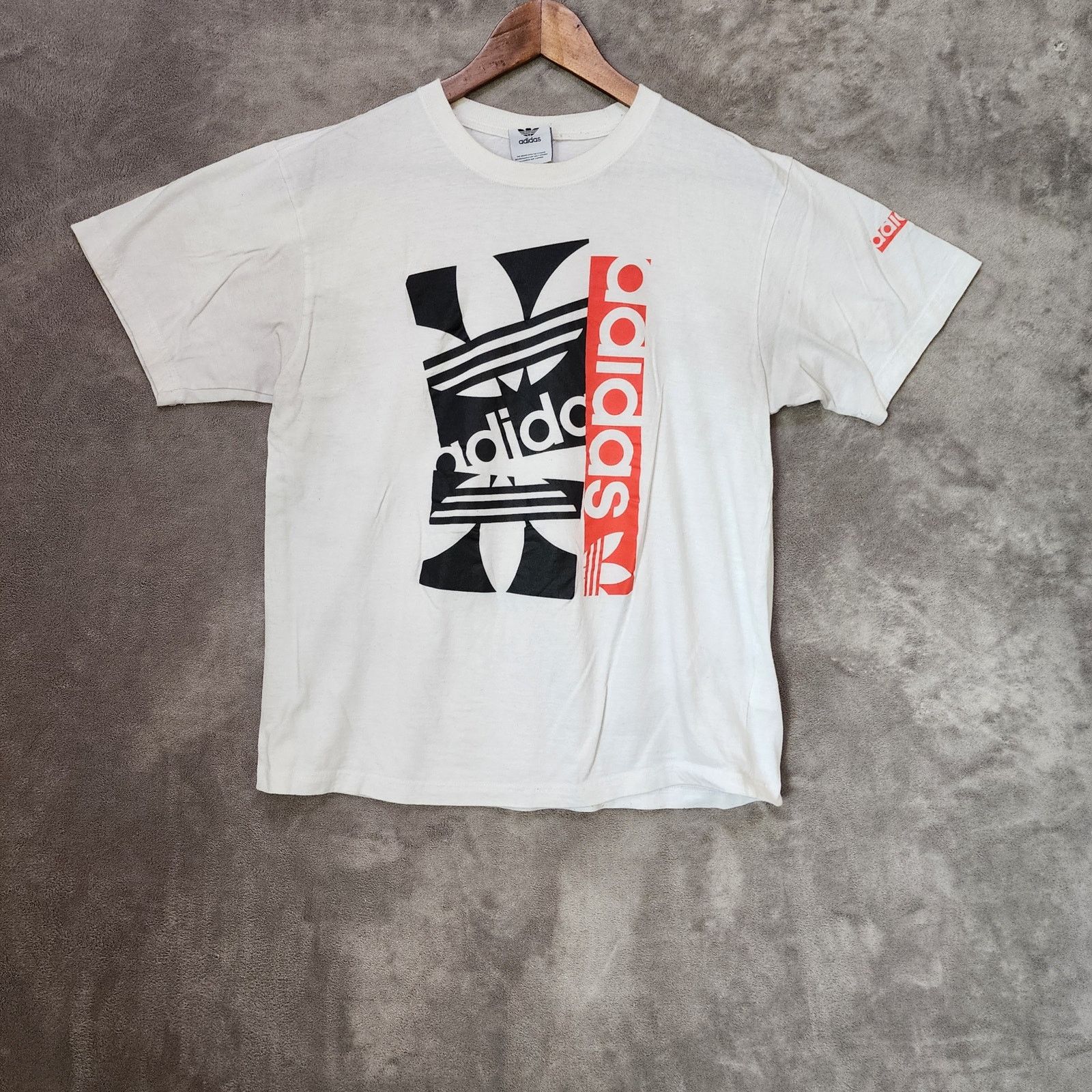 Adidas Adidas White Tee S/M - Men's Graphic Size US M / EU 48-50 / 2 - 2 Thumbnail