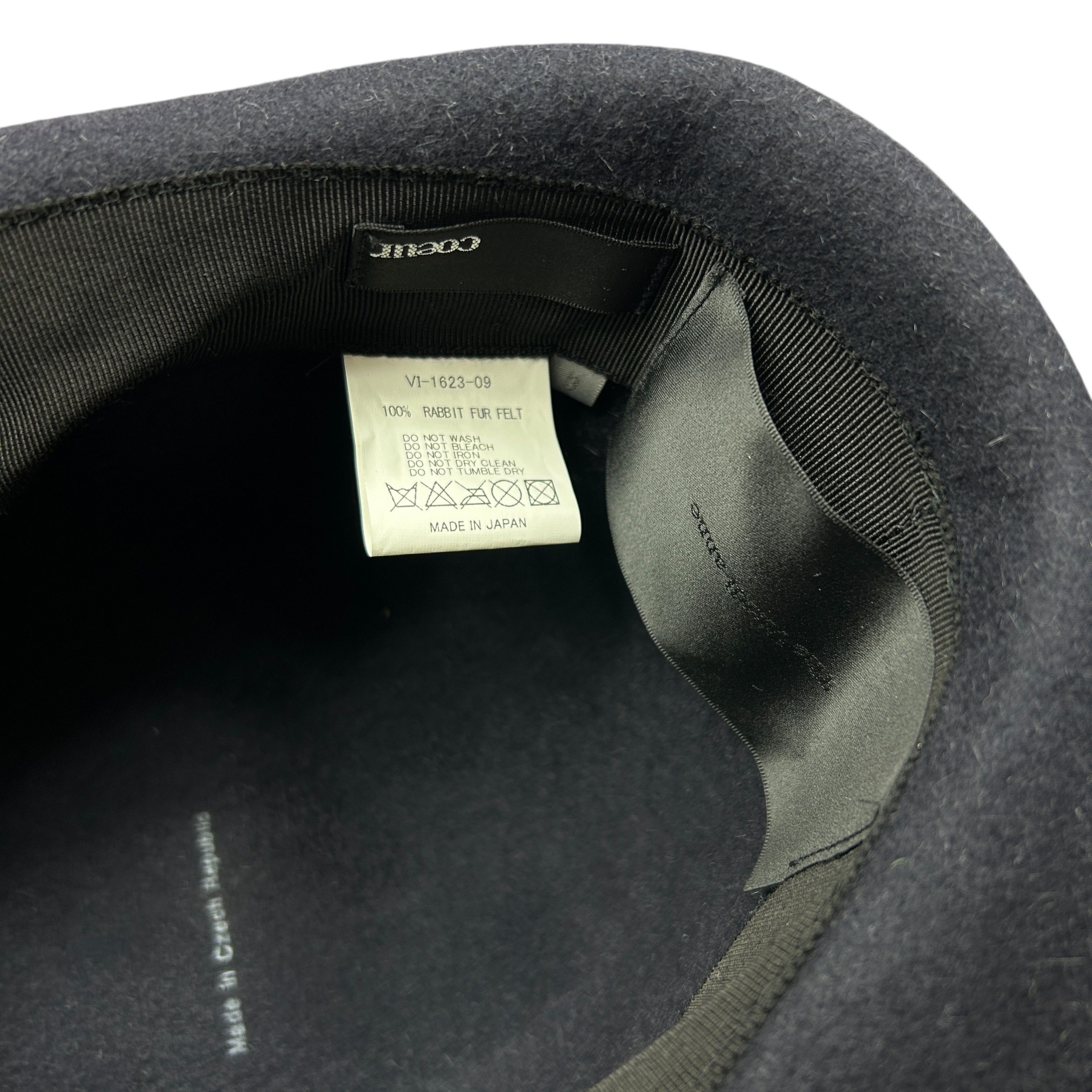 The Viridi-anne The Viridi Anne Navy Blue Rabbit Fur Felt Hair Hat Size 3 Size 38 - 3 Thumbnail