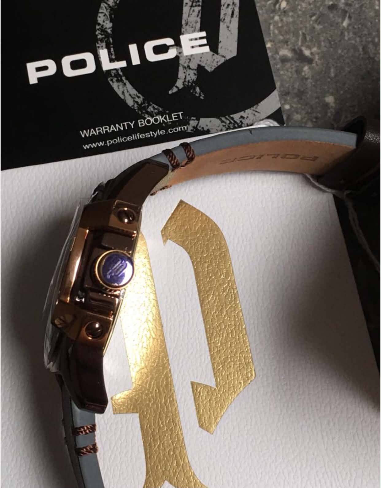 Other Police Stainless Steel DB Leather Strap / Rose Gold Bezel Size ONE SIZE - 6 Thumbnail