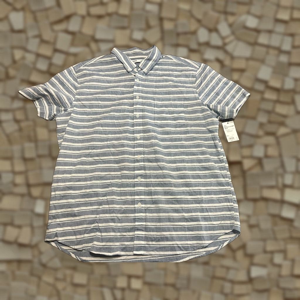 Vintage Sonoma Shirt Men's XXL Blue White Striped Button Up Perfect Length Shirt Size US XXL / EU 58 / 5 - 1 Thumbnail