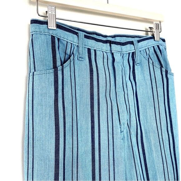 Vintage Unisex Rare Vintage 70’s Railroad Stripe High Waisted Pants Size 29" - 4 Thumbnail