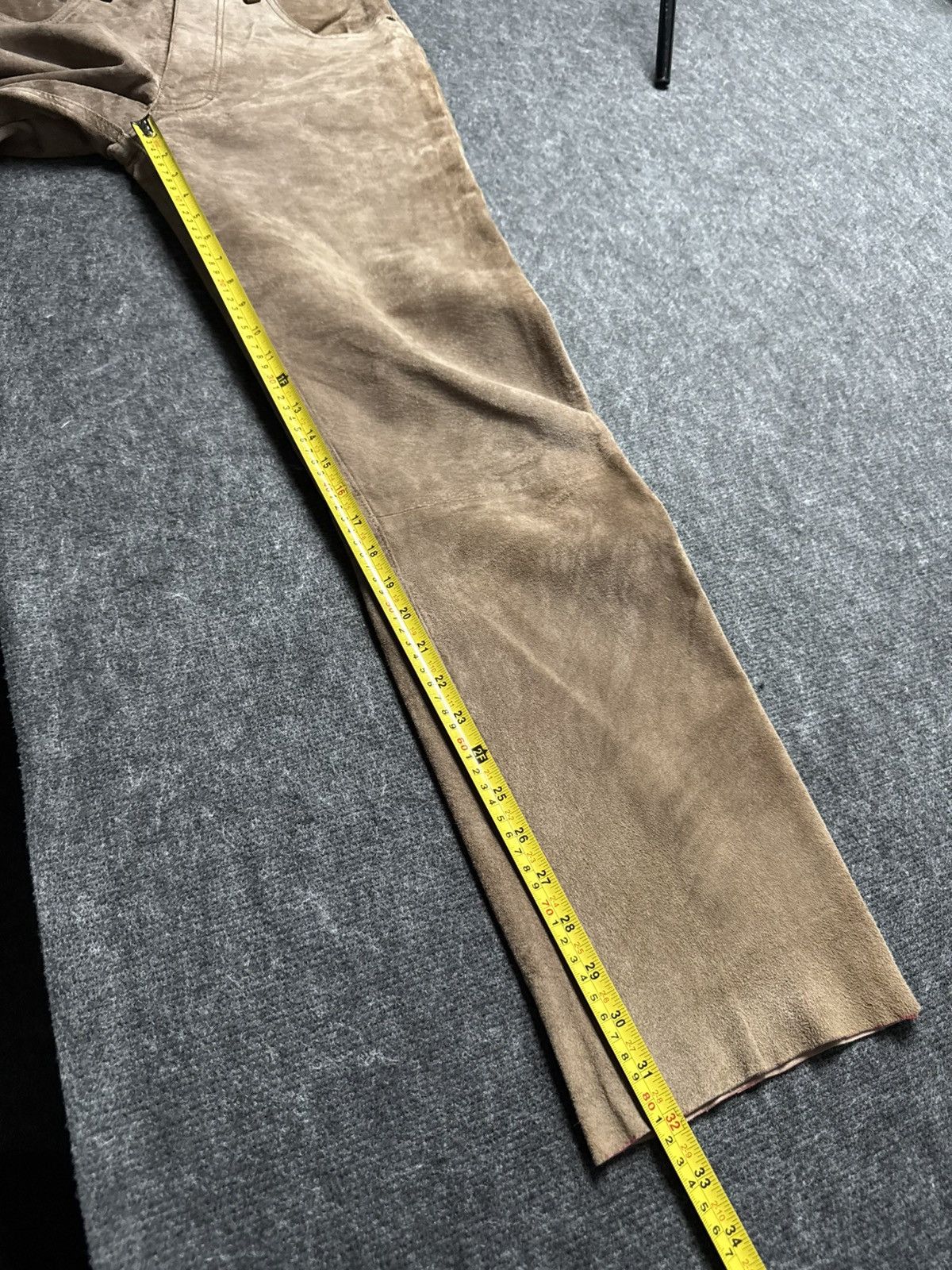 Genuine Leather Vintage 00s Retro Western Cowboy Leather Chrome Style Pants Size US 30 / EU 46 - 21 Thumbnail