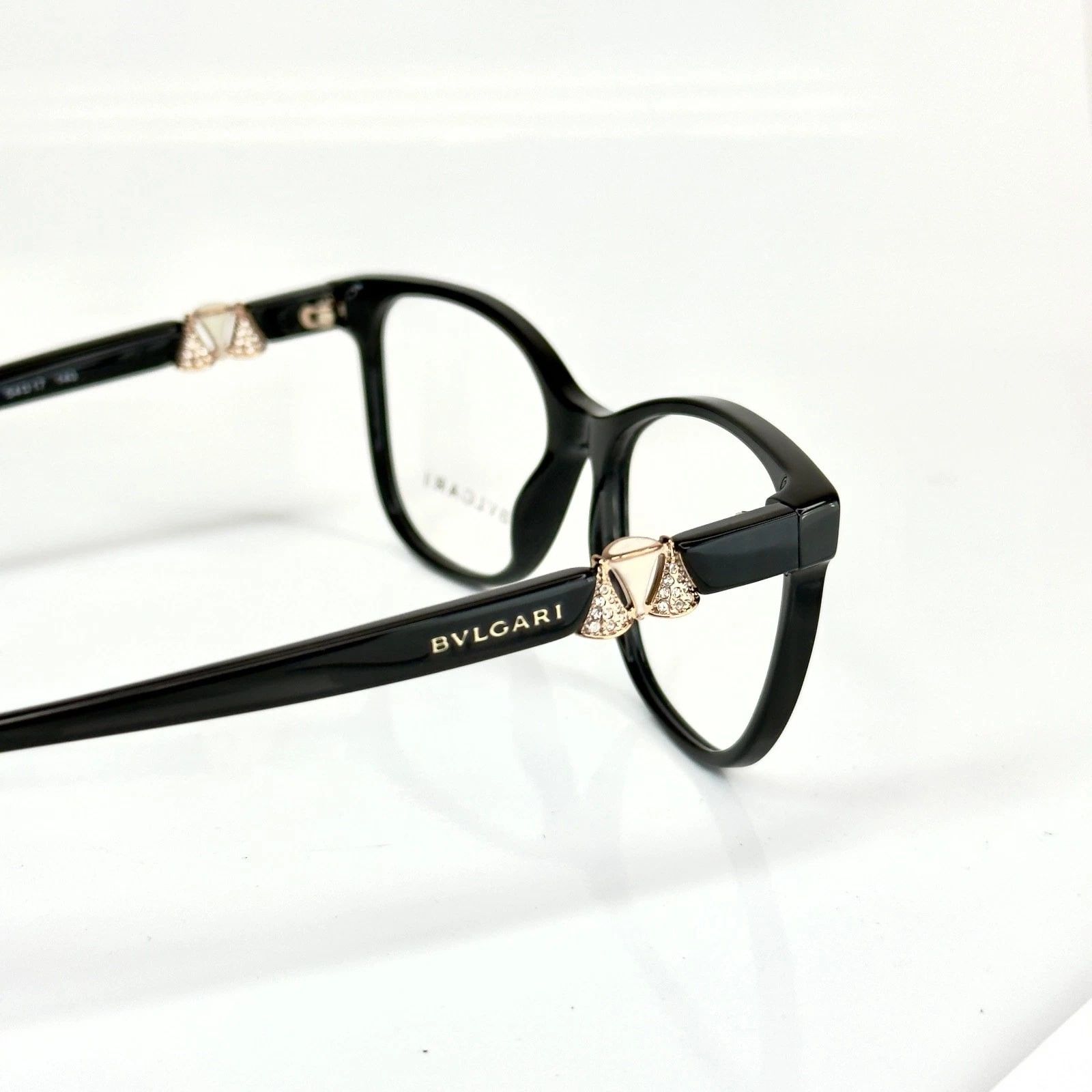 Bvlgari BULGARI BV4118B Diva 4118 Black Luxury Crystal Eyeglasses Size ONE SIZE - 3 Thumbnail