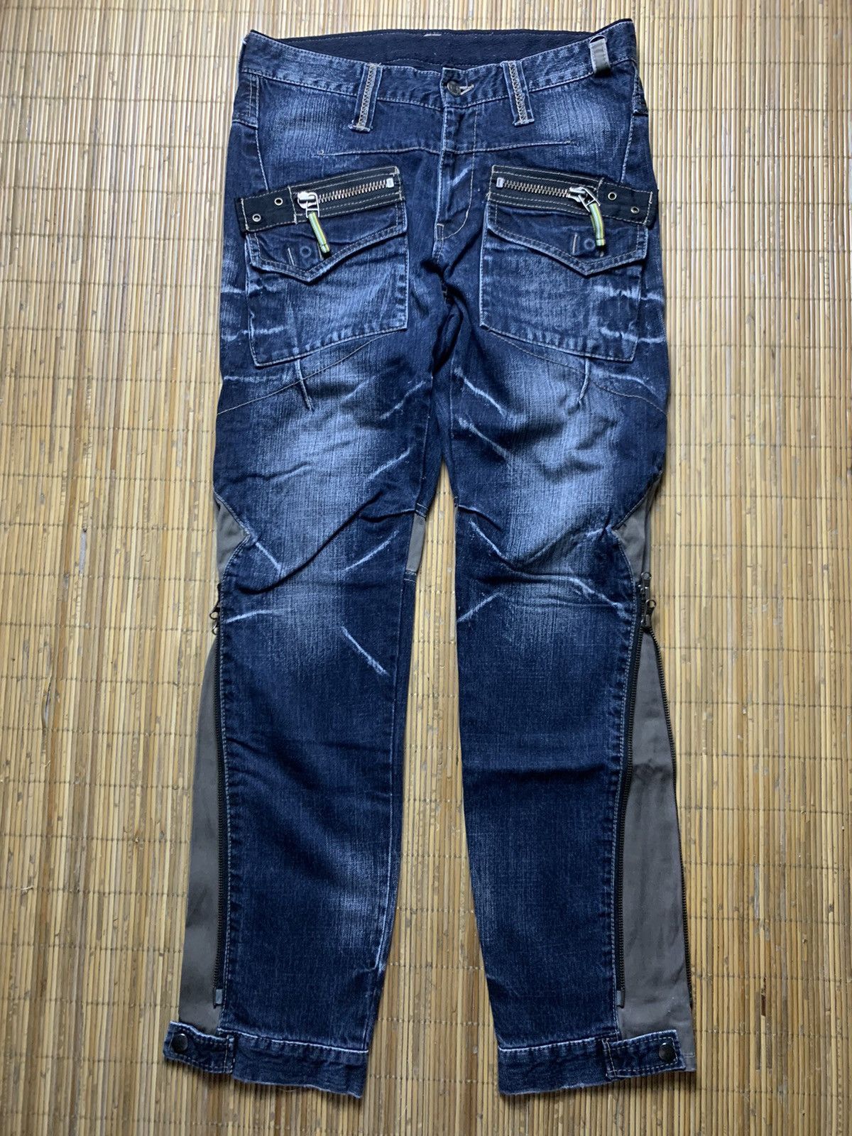 image of If Six Was Nine x Le Grande Bleu L G B Ppfm Hybrid Multi Zip Pants in Denim, Men's (Size 31)