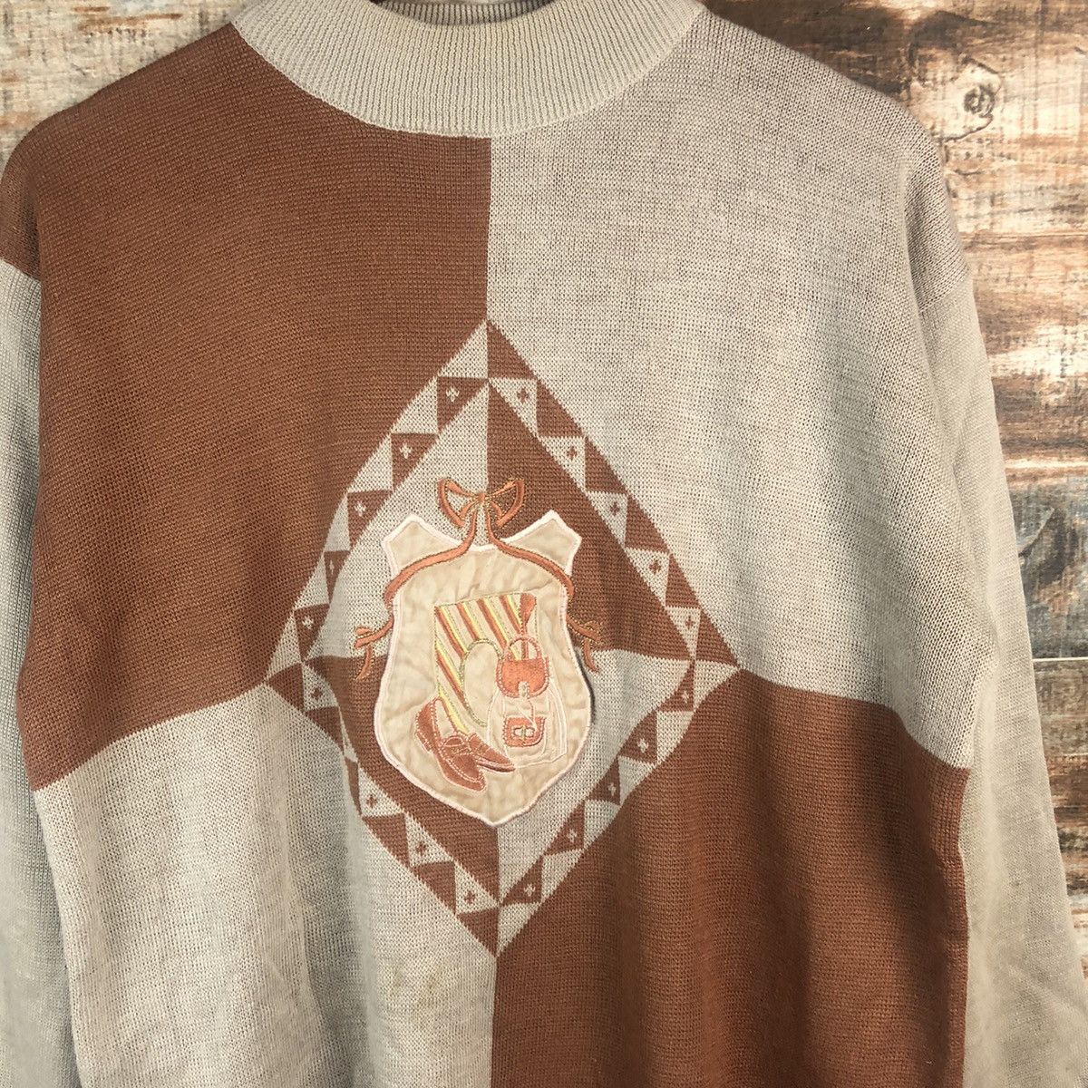 Homespun Knitwear × Japanese Brand DL Main Limne Vintage Brown Knitwear #C536 Size M / US 6-8 / IT 42-44 - 5 Thumbnail