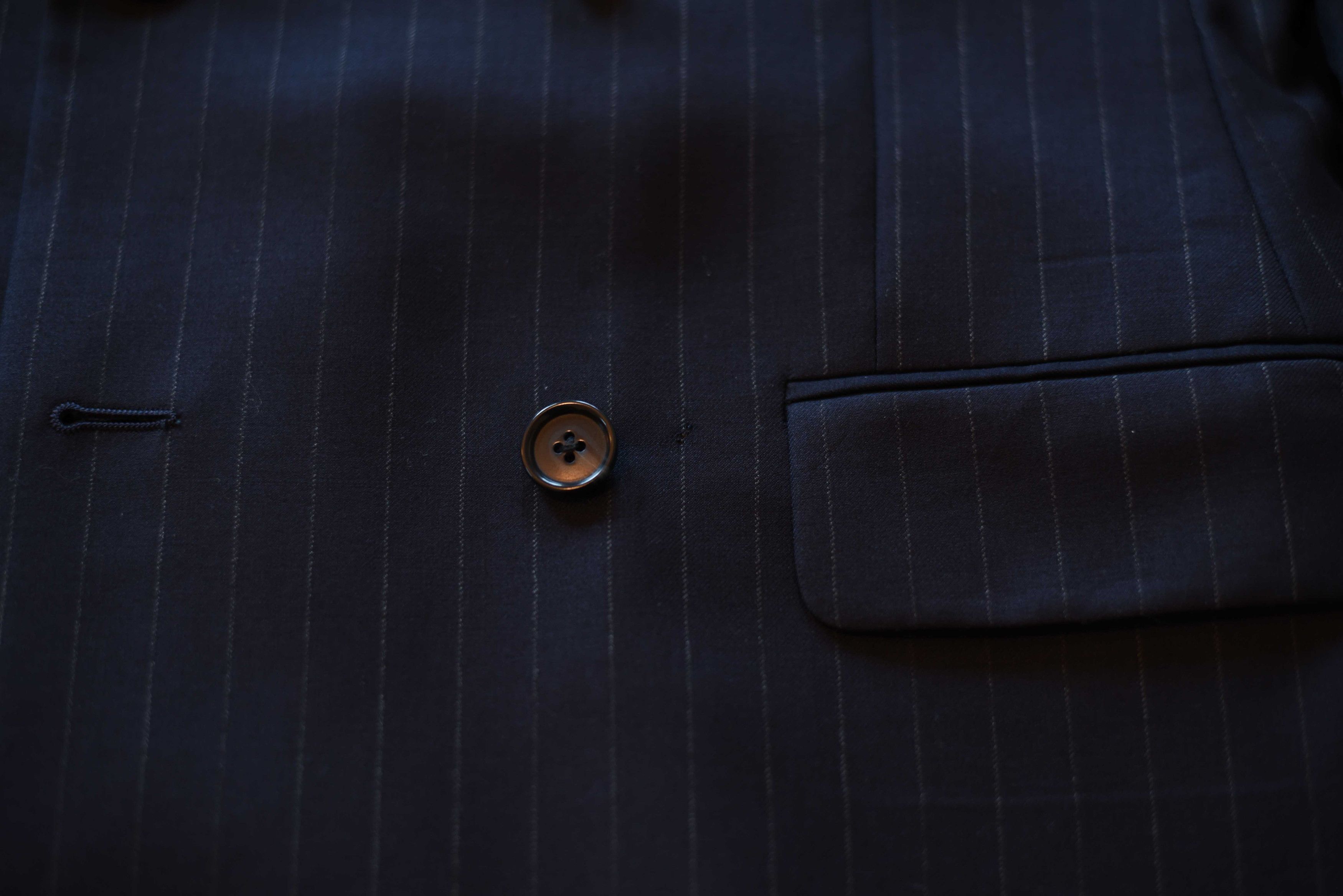 J. Press J Press Double Breasted Blazer Navy Chalk Stripe 38 Husbands Size 38R - 7 Thumbnail