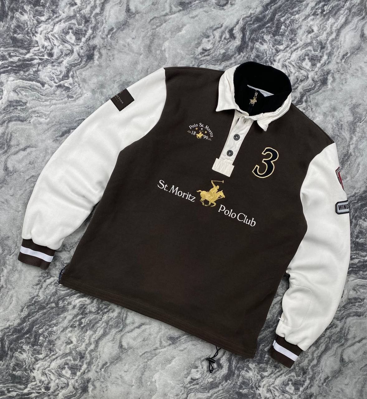 Vintage Polo Club St Moritz Switzerland Rugby Polo Windstopper Size US XL / EU 56 / 4 - 1 Thumbnail