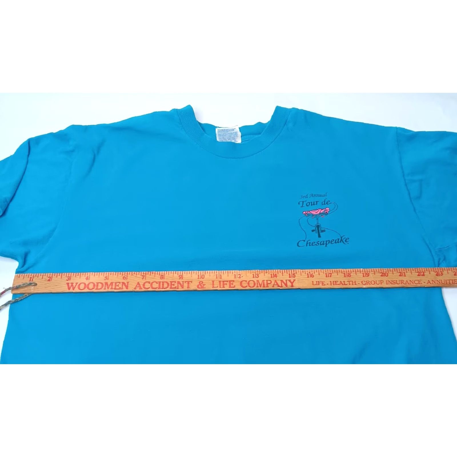 Hanes VINTAGE Hanes 2001 Tour de Chesapeake Shirt XL Blue Bicycle Cycling T-Shirt Men Size US XL / EU 56 / 4 - 6 Thumbnail