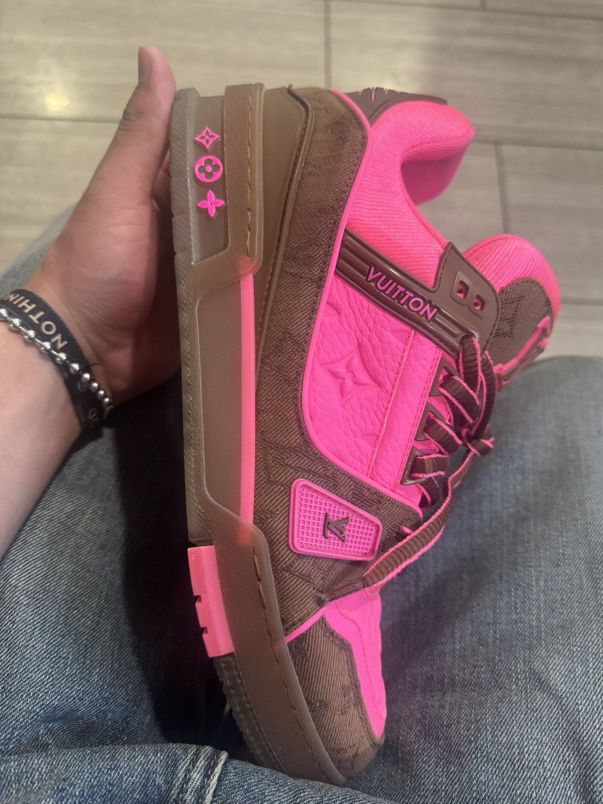 Louis Vuitton Louis Vuitton Pink Trainers Size US 10 / EU 43 - 9 Thumbnail