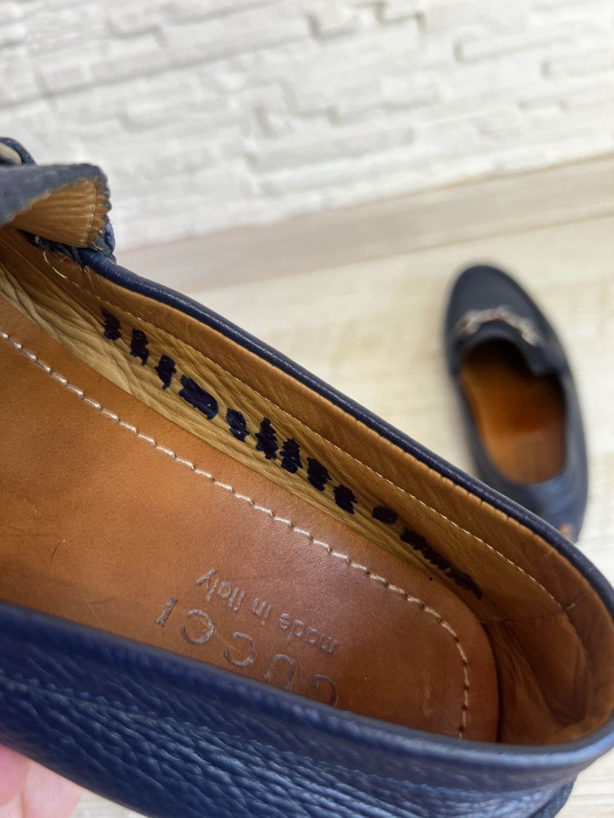Gucci Gucci Dark Blue Leather Loafers Moccasins US 7.5 EU40.5 Size US 7.5 / EU 40-41 - 18 Thumbnail
