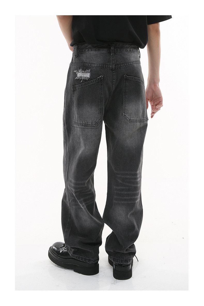 Japanese Brand × Jean Japanese retro straight loose ripped street distressed jeans Size US 32 / EU 48 - 3 Thumbnail