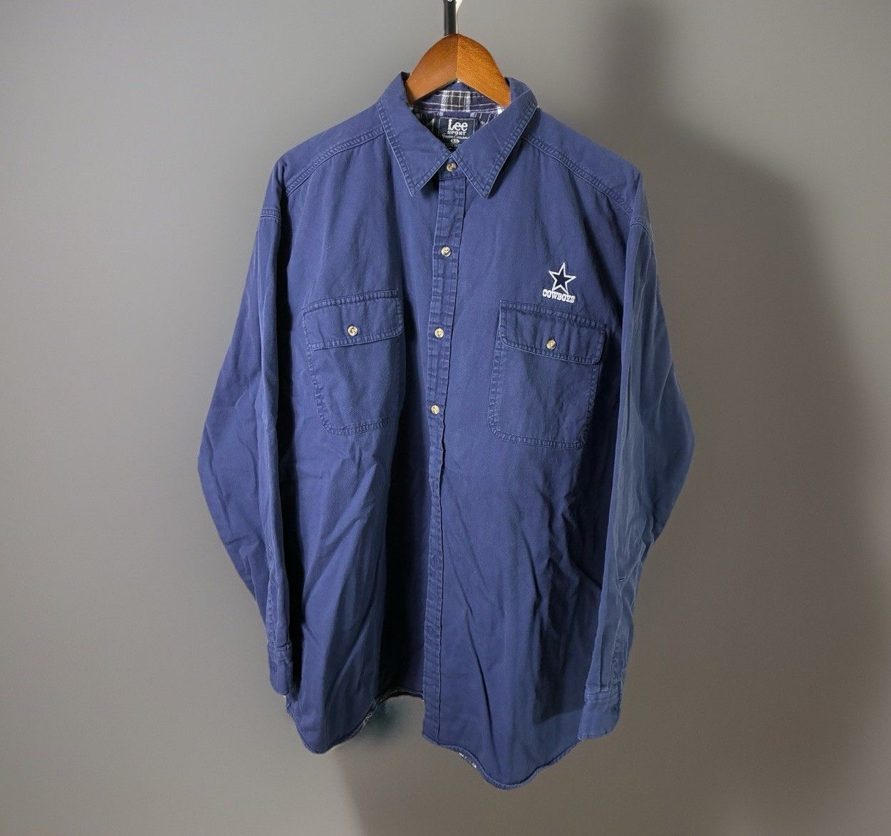 Lee Vintage Lee Sport Dallas Cowboys Navy Button Up Shirt Jacke Size US XL / EU 56 / 4 - 1 Thumbnail