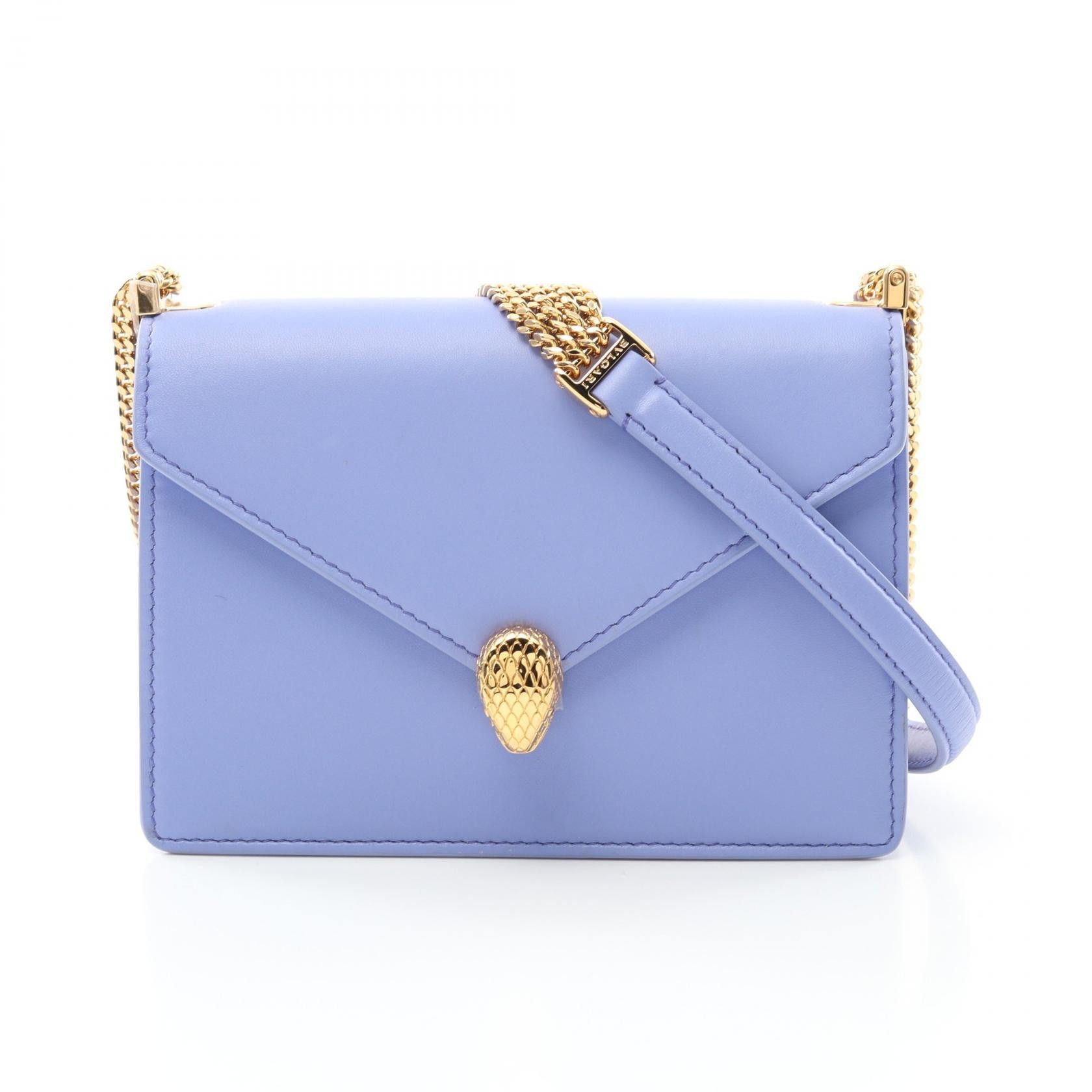 Bvlgari Bvlgari Serpenti Forever Calf Leather Shoulder Bag Leather Shoulder Bag in Purple, Women's