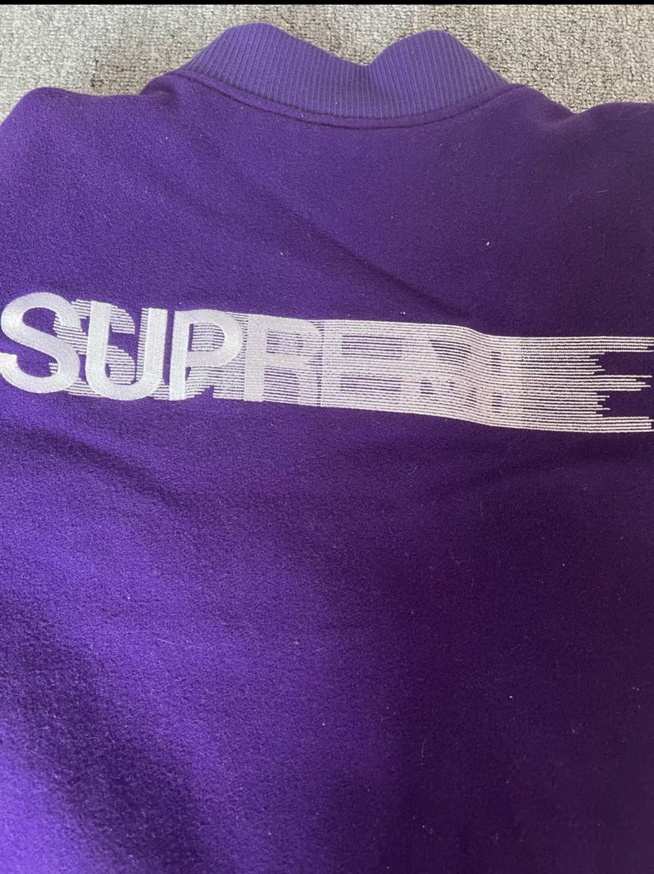 Supreme Supreme motion logo leather varsity Jacket Size US L / EU 52-54 / 3 - 3 Thumbnail